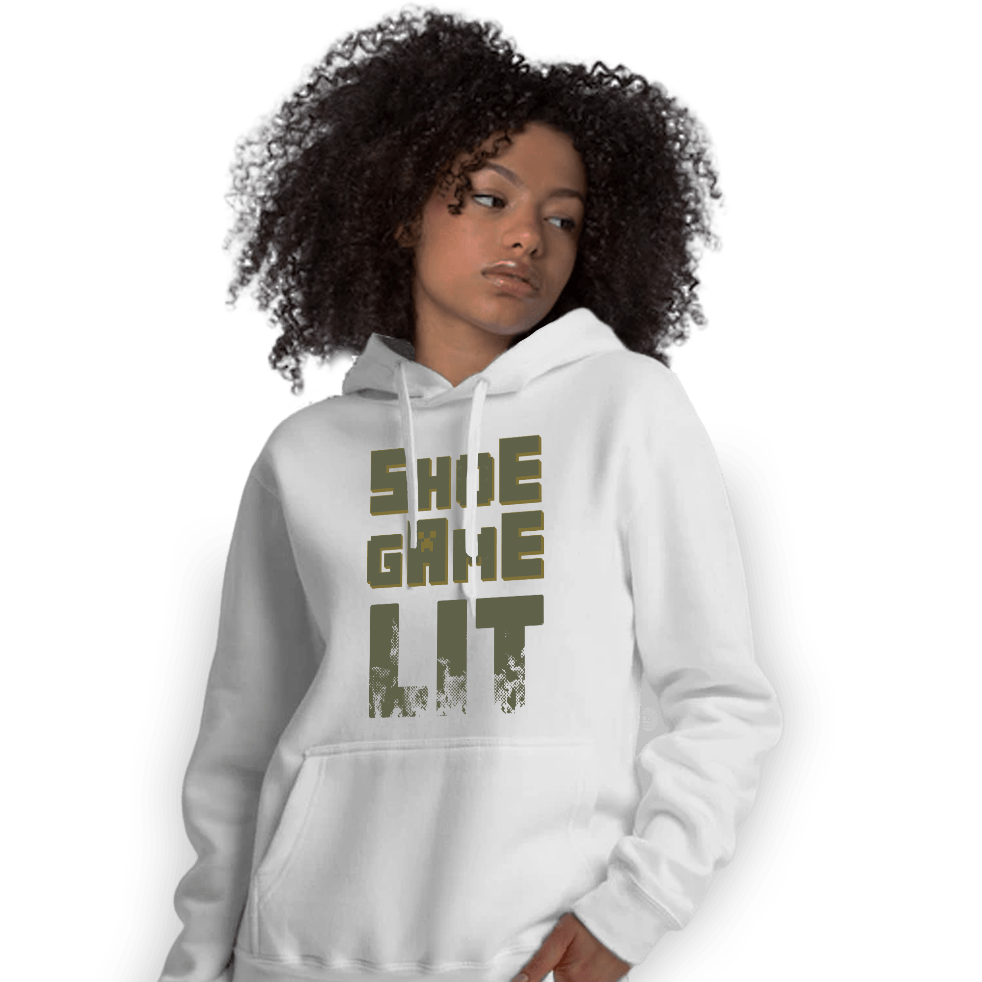 SE Craft Medium Olive 4s Hoodie Match Shoe Game Lit - NastyJamz