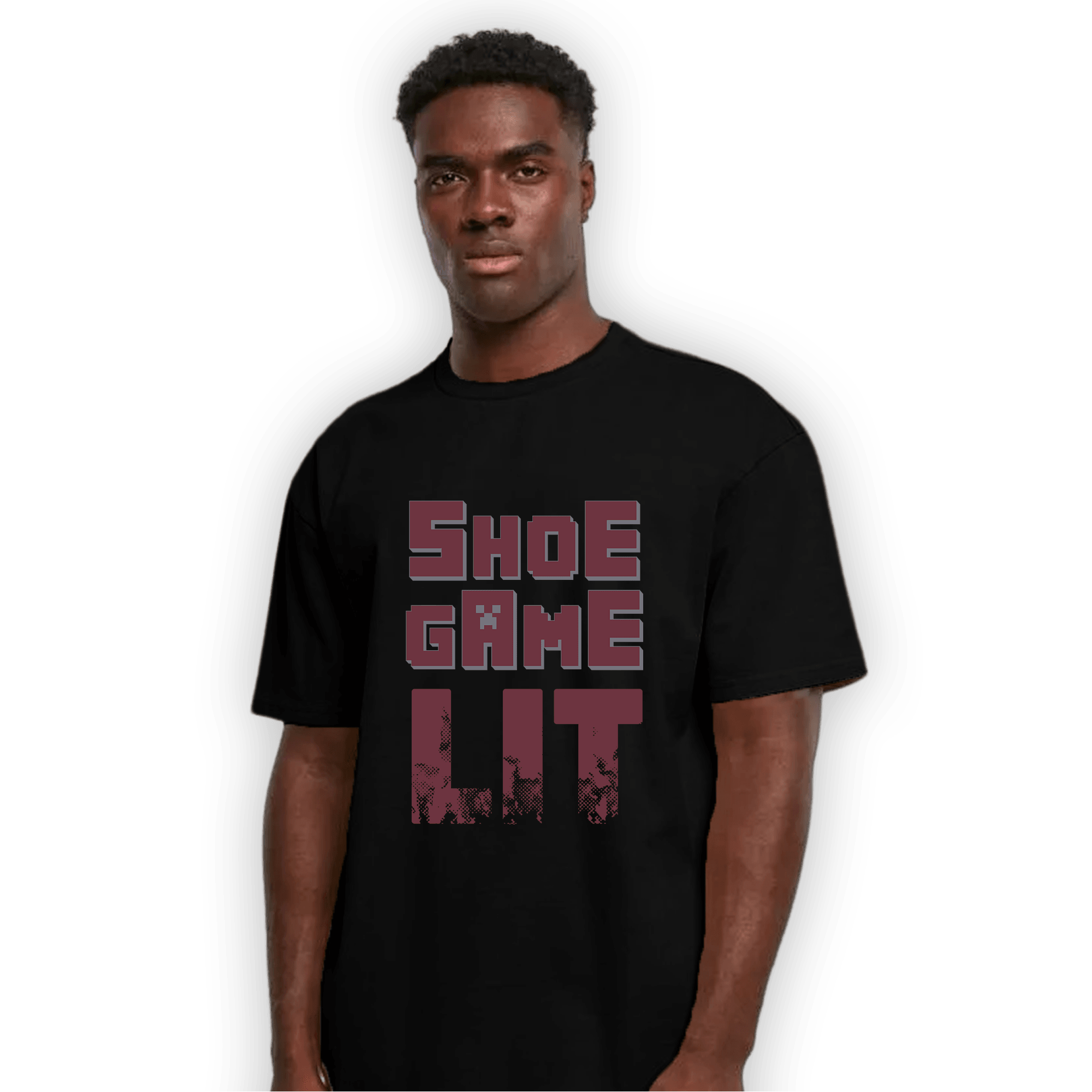 Burgundy 5s T Shirt Match Shoe Game Lit - NastyJamz