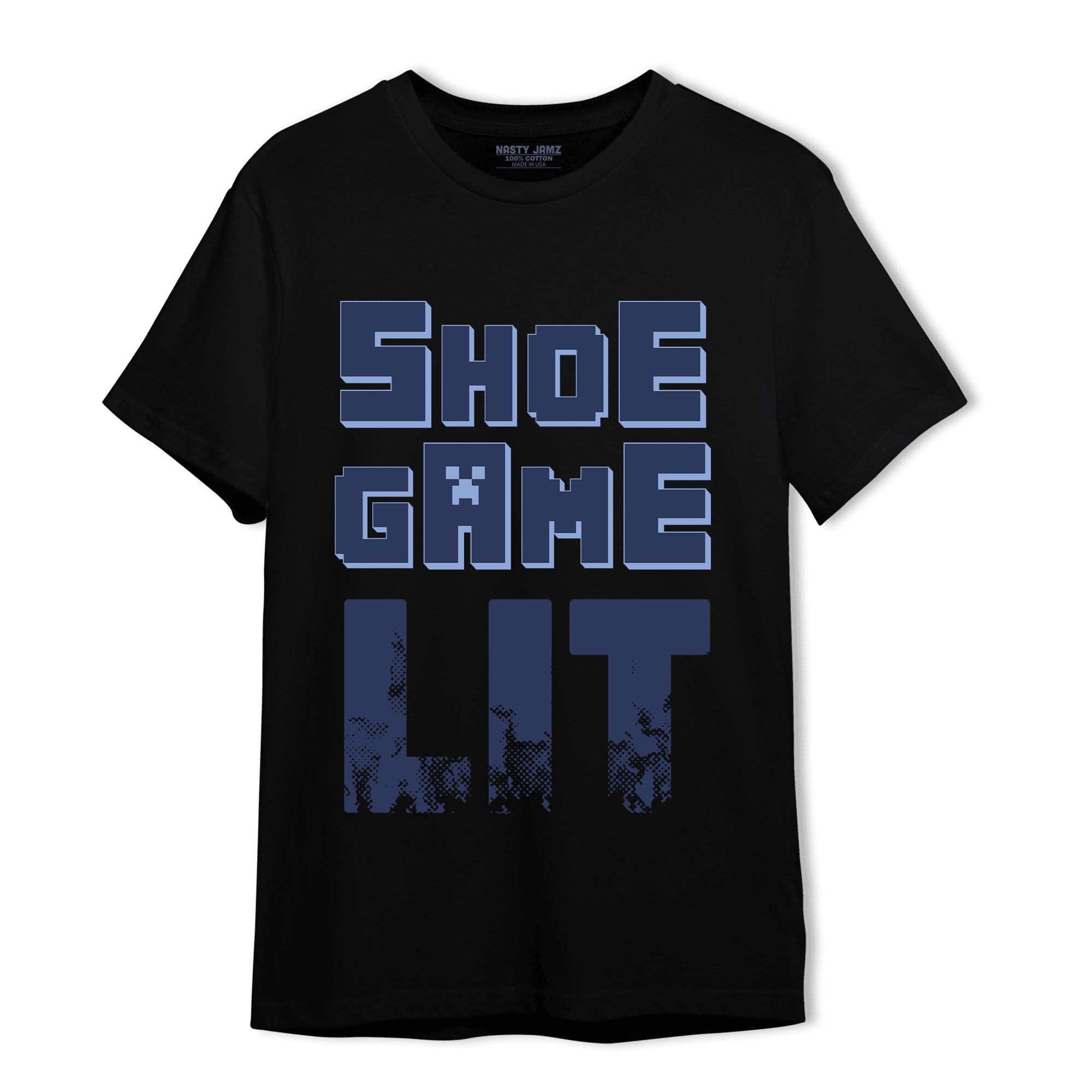 Midnight Navy 5s T Shirt Match Shoe Game Lit - NastyJamz
