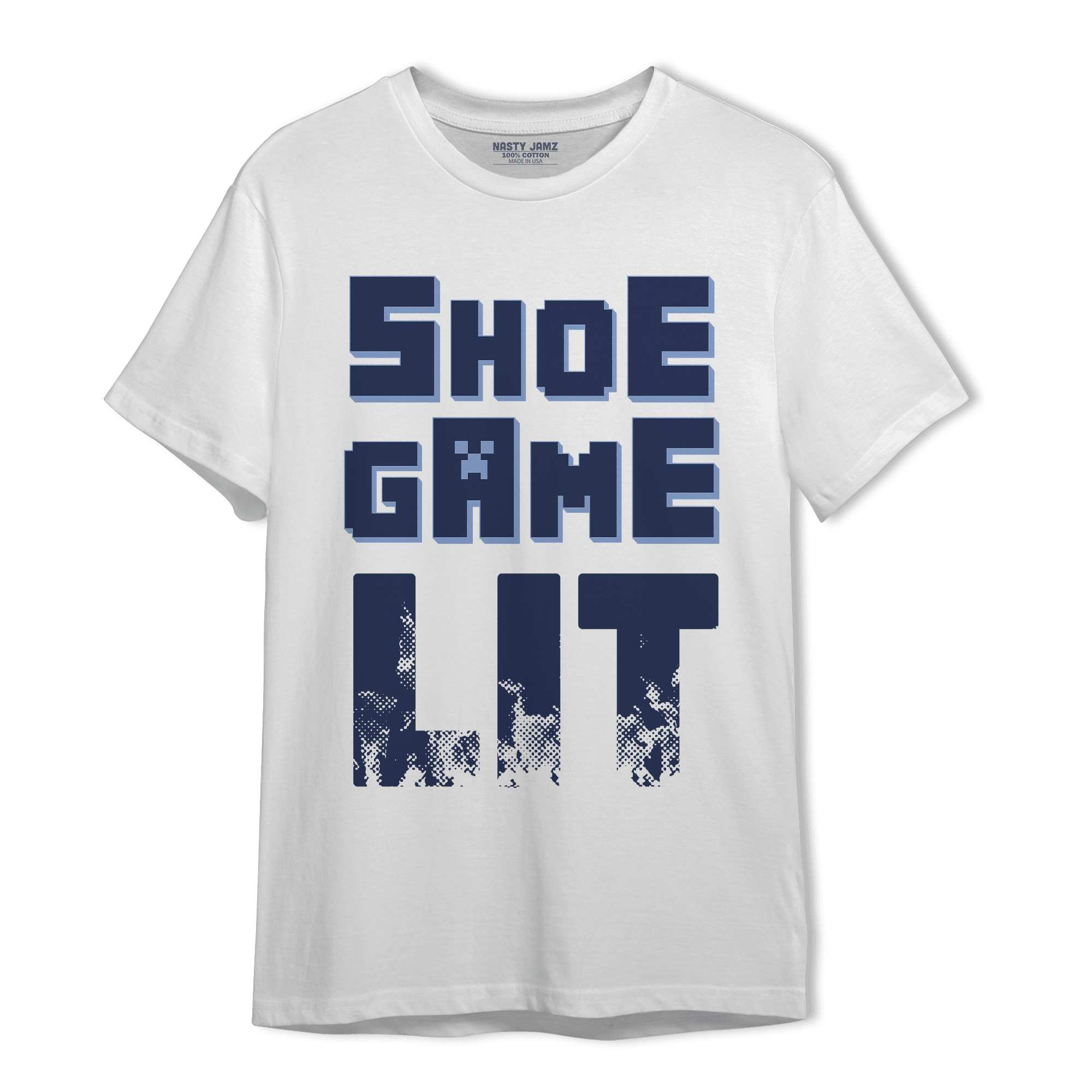 Midnight Navy 5s T Shirt Match Shoe Game Lit - NastyJamz