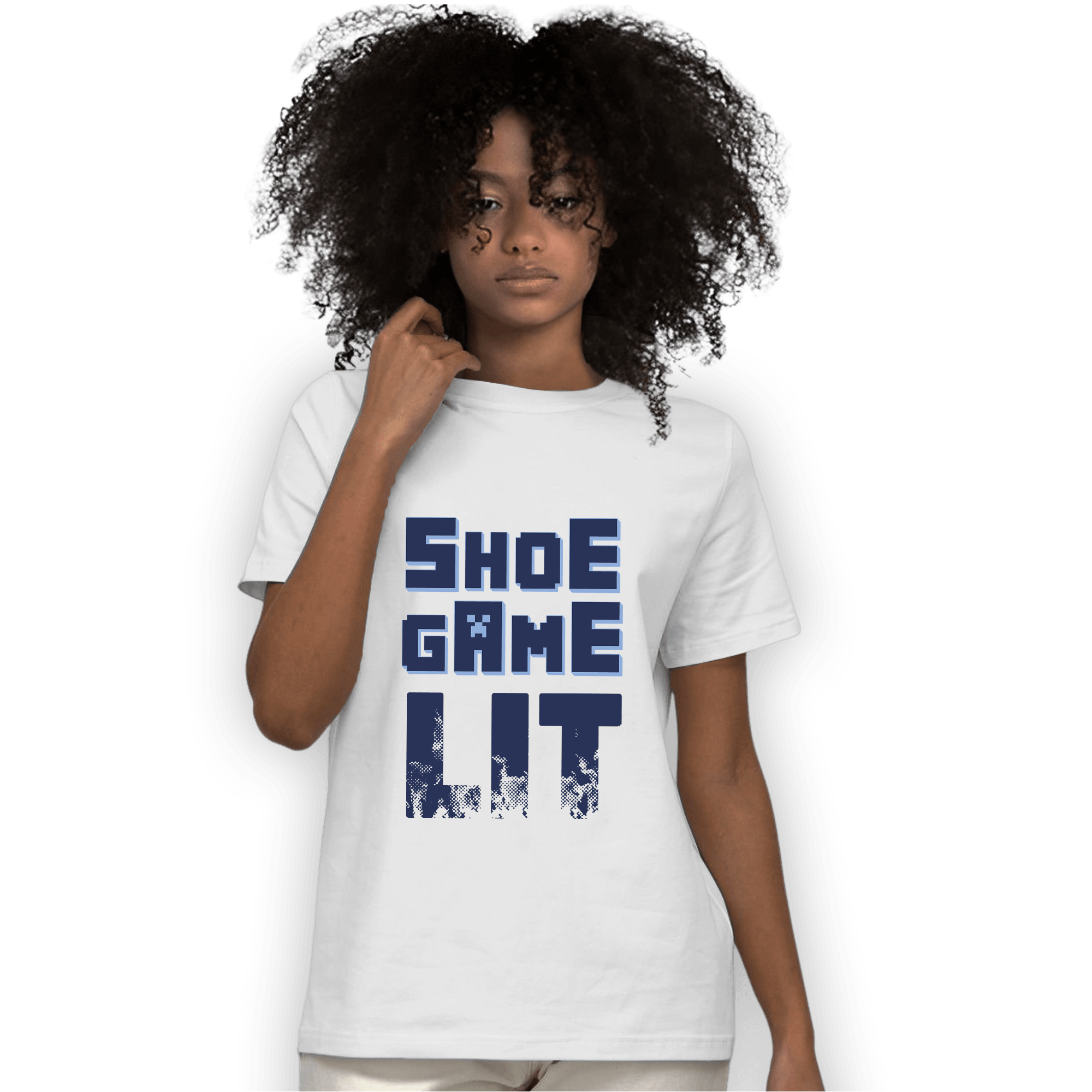 Midnight Navy 5s T Shirt Match Shoe Game Lit - NastyJamz
