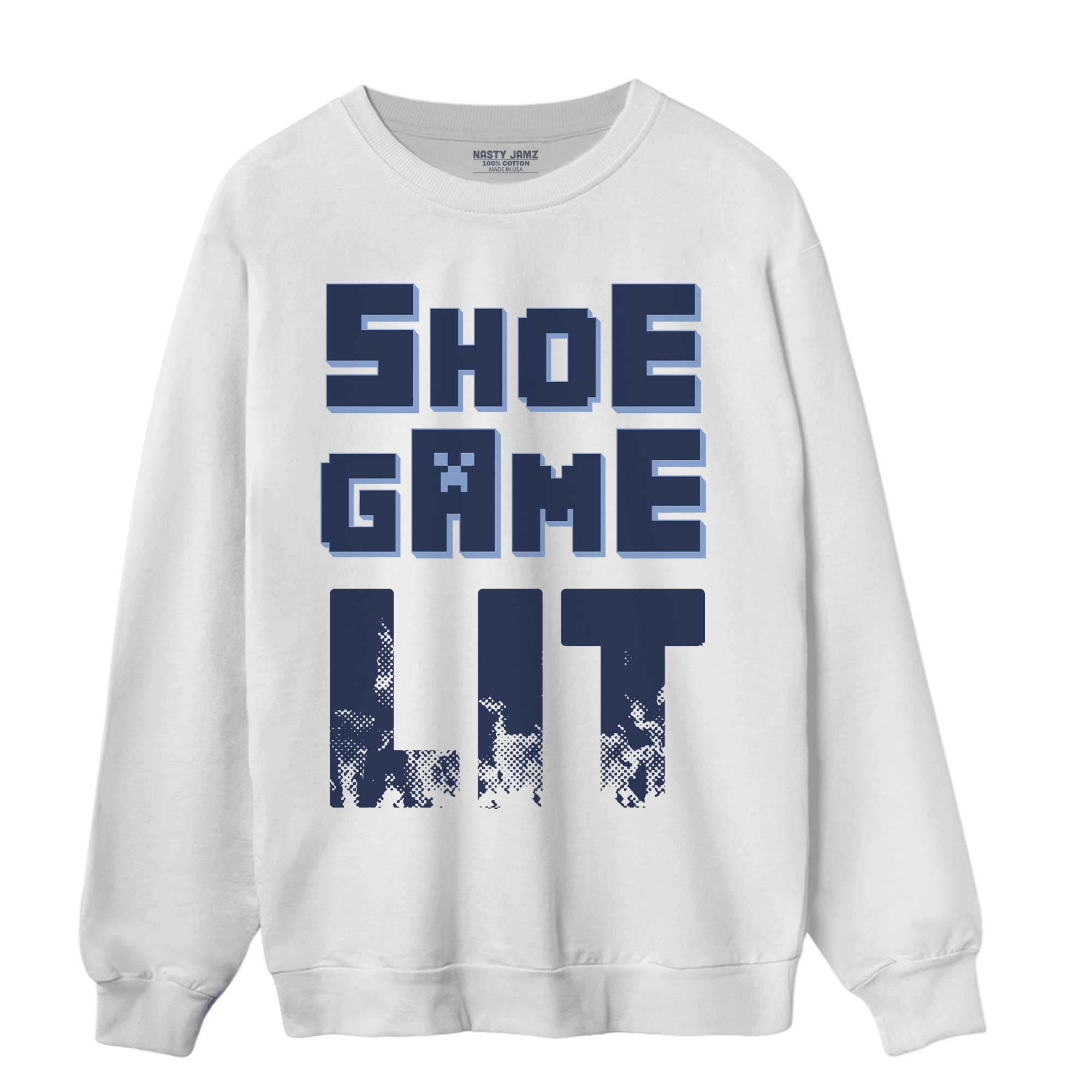 Midnight Navy 5s Sweatshirt Match Shoe Game Lit - NastyJamz