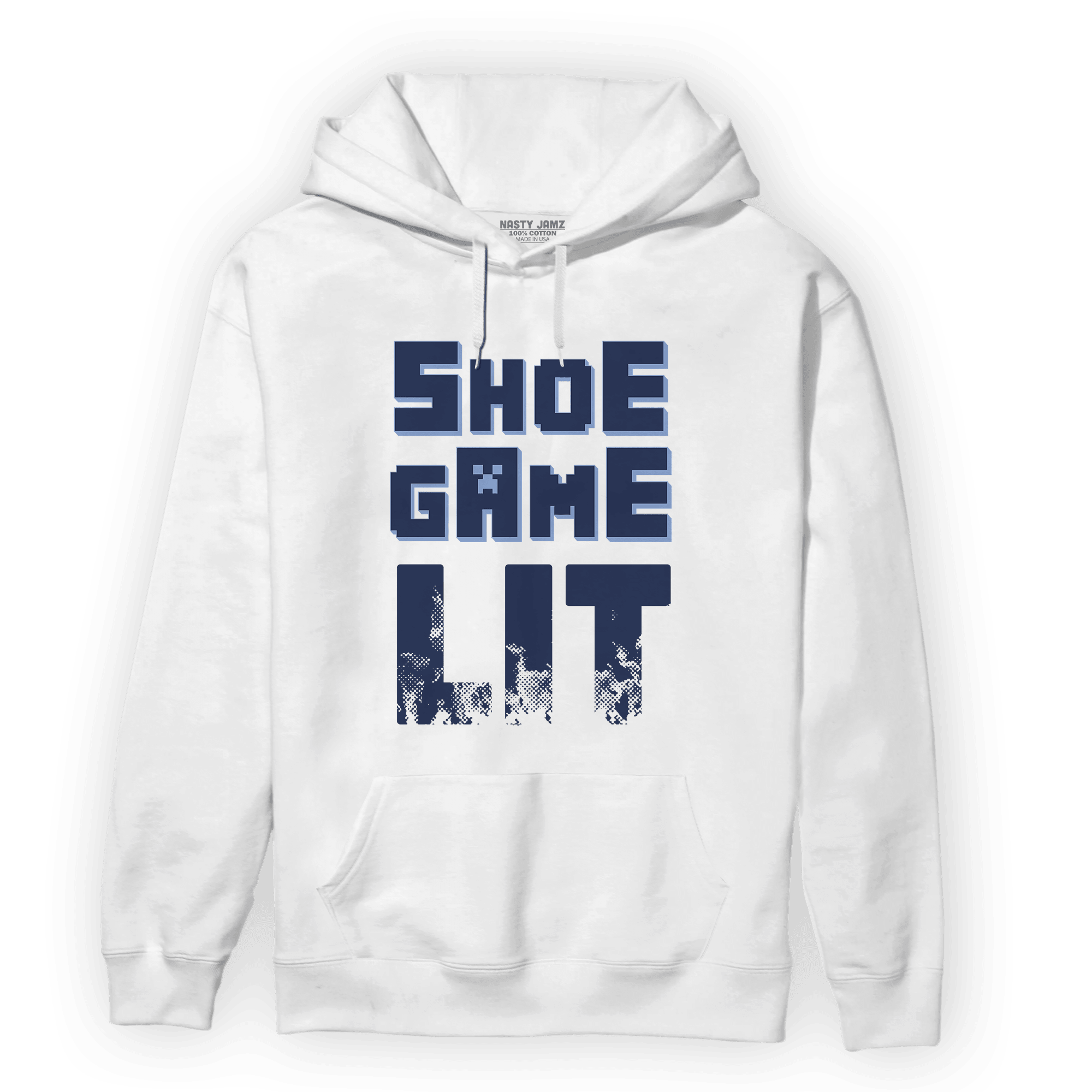 Midnight Navy 5s Hoodie Match Shoe Game Lit - NastyJamz