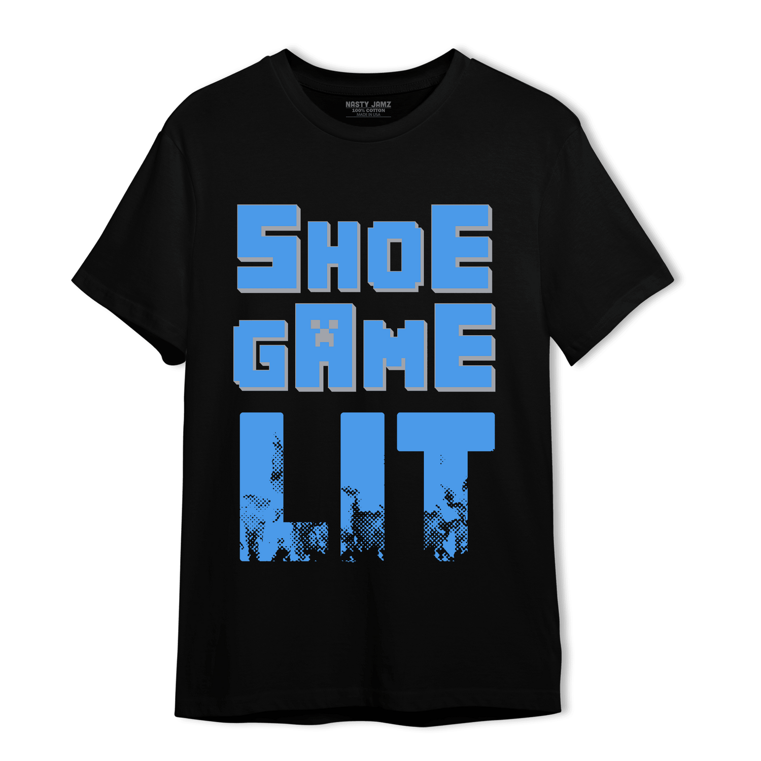 University Blue 5s T Shirt Match Shoe Game Lit - NastyJamz