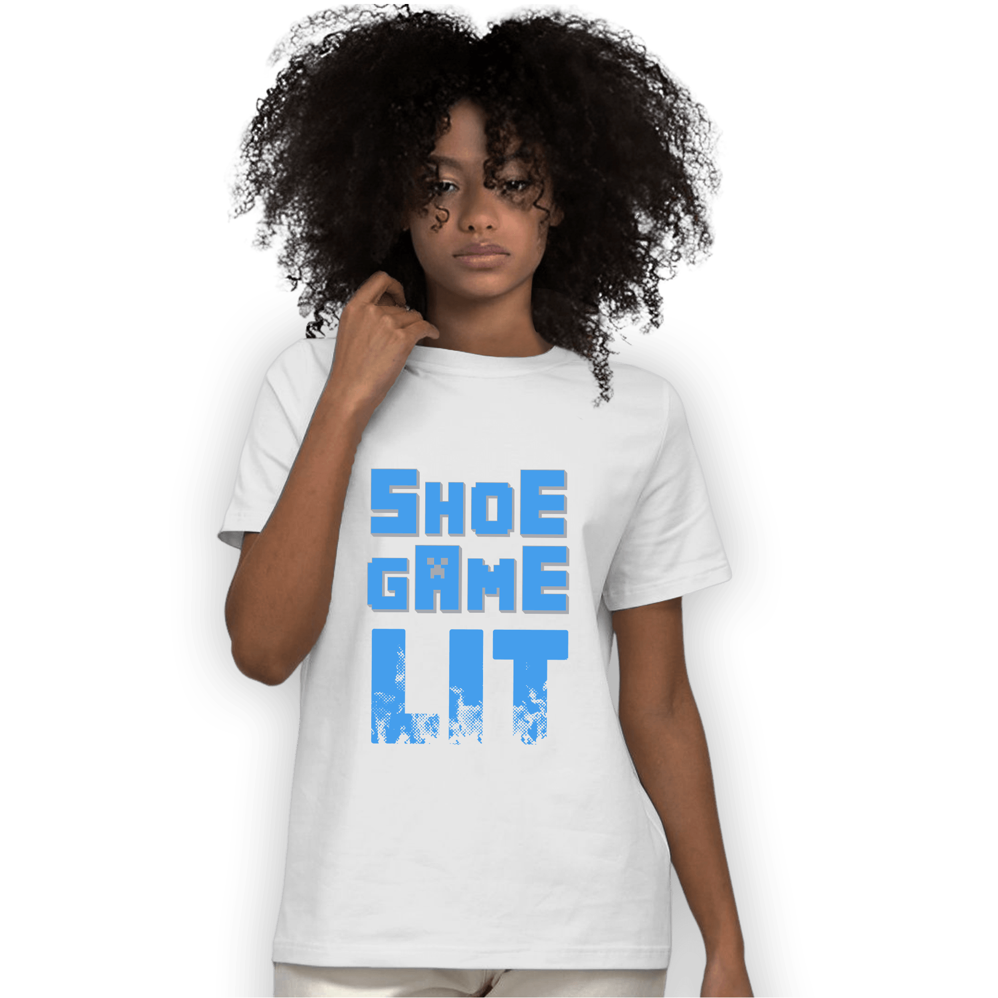 University Blue 5s T Shirt Match Shoe Game Lit - NastyJamz