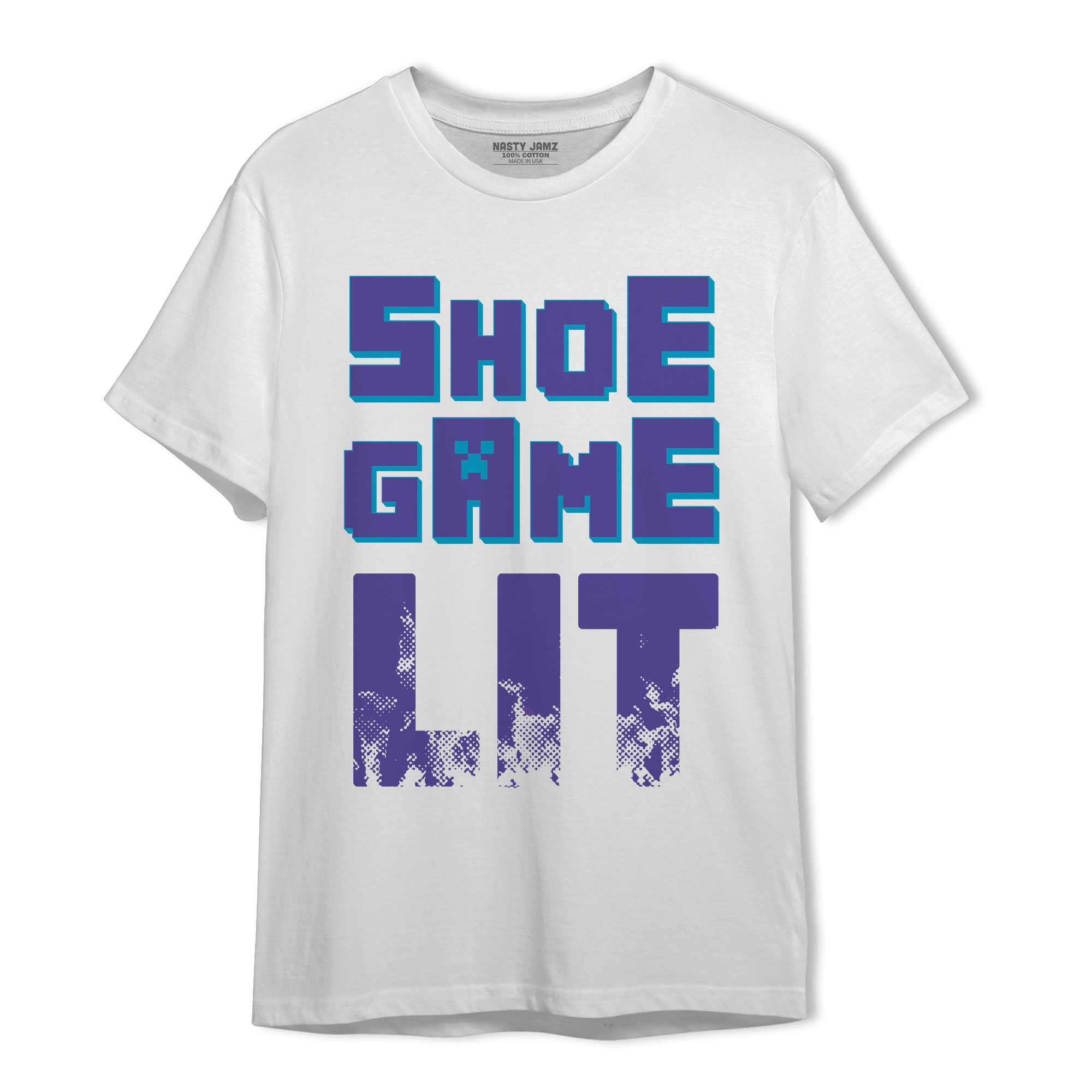 Aqua 6s T Shirt Match Shoe Game Lit - NastyJamz