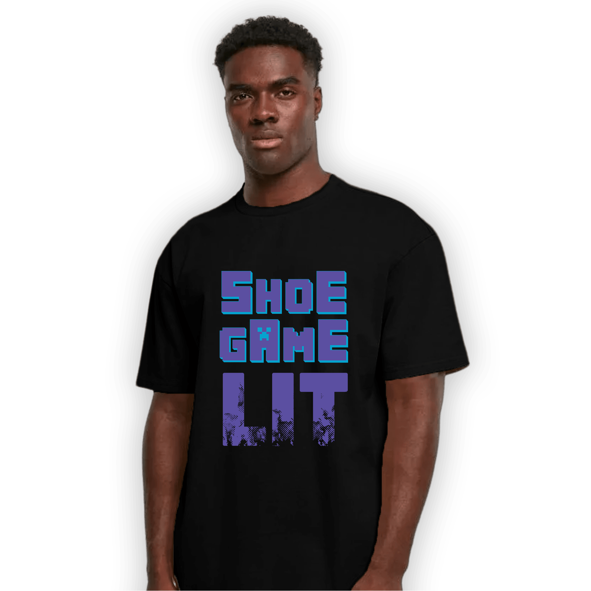 Aqua 6s T Shirt Match Shoe Game Lit - NastyJamz