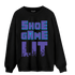 Aqua 6s Sweatshirt Match Shoe Game Lit - NastyJamz