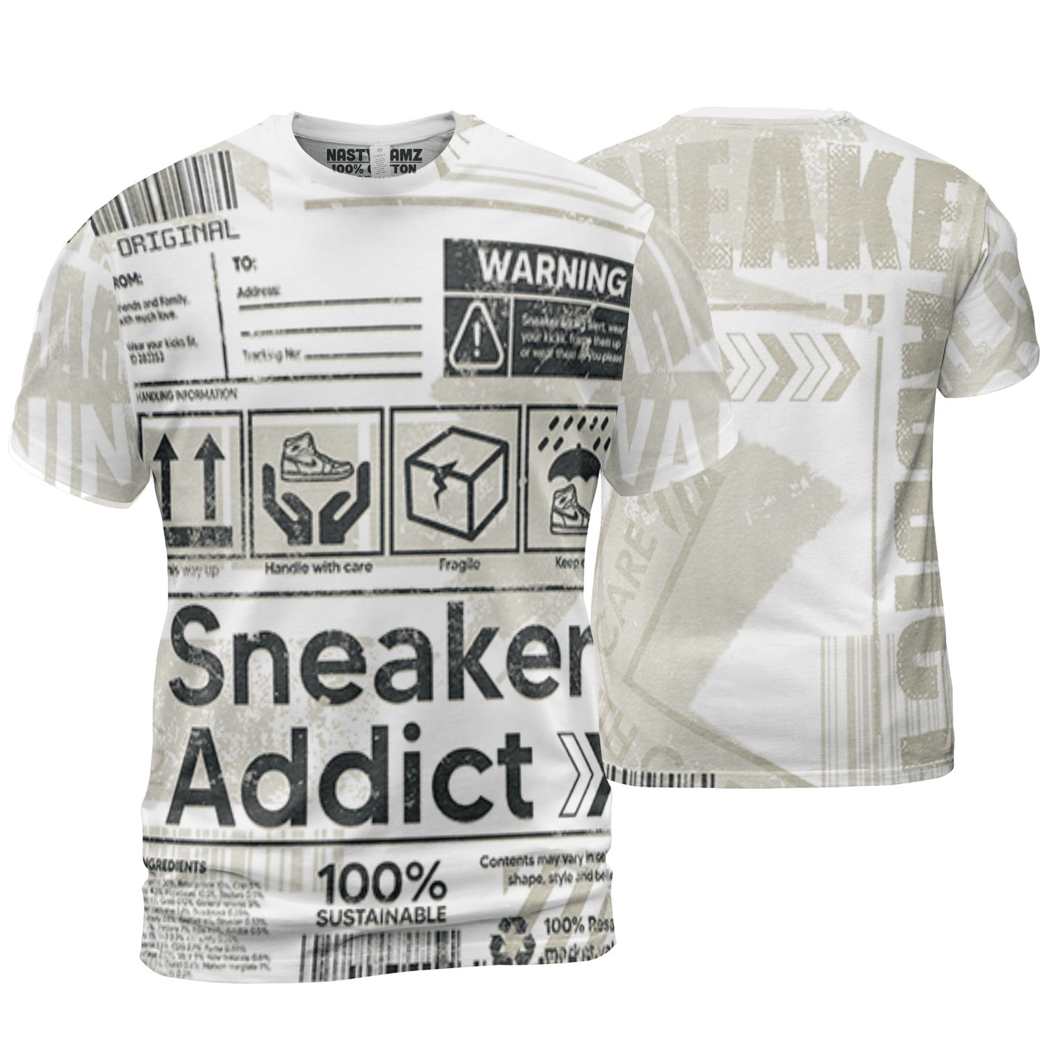 Gratitude 11s T Shirt Match Sneaker Addict 3D All-Over Print Warning - NastyJamz