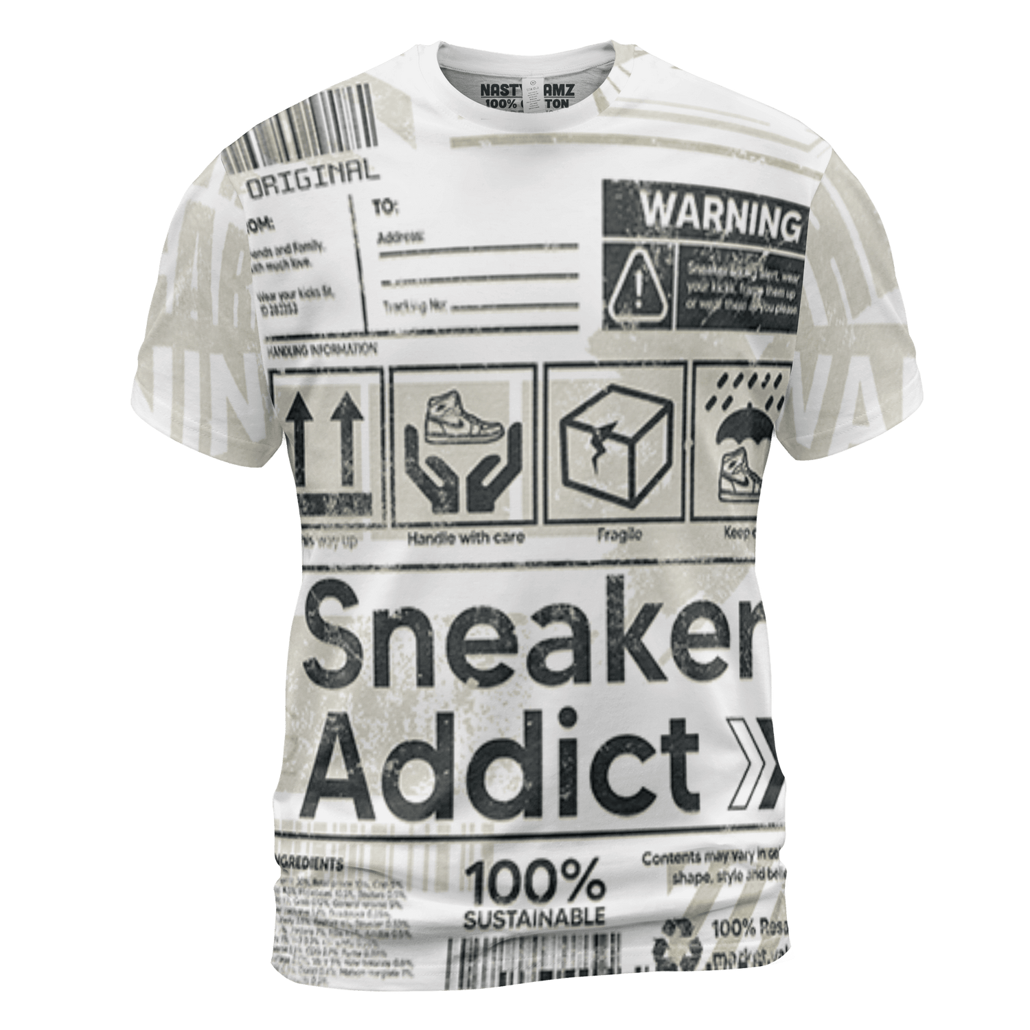 Gratitude 11s T Shirt Match Sneaker Addict 3D All-Over Print Warning - NastyJamz