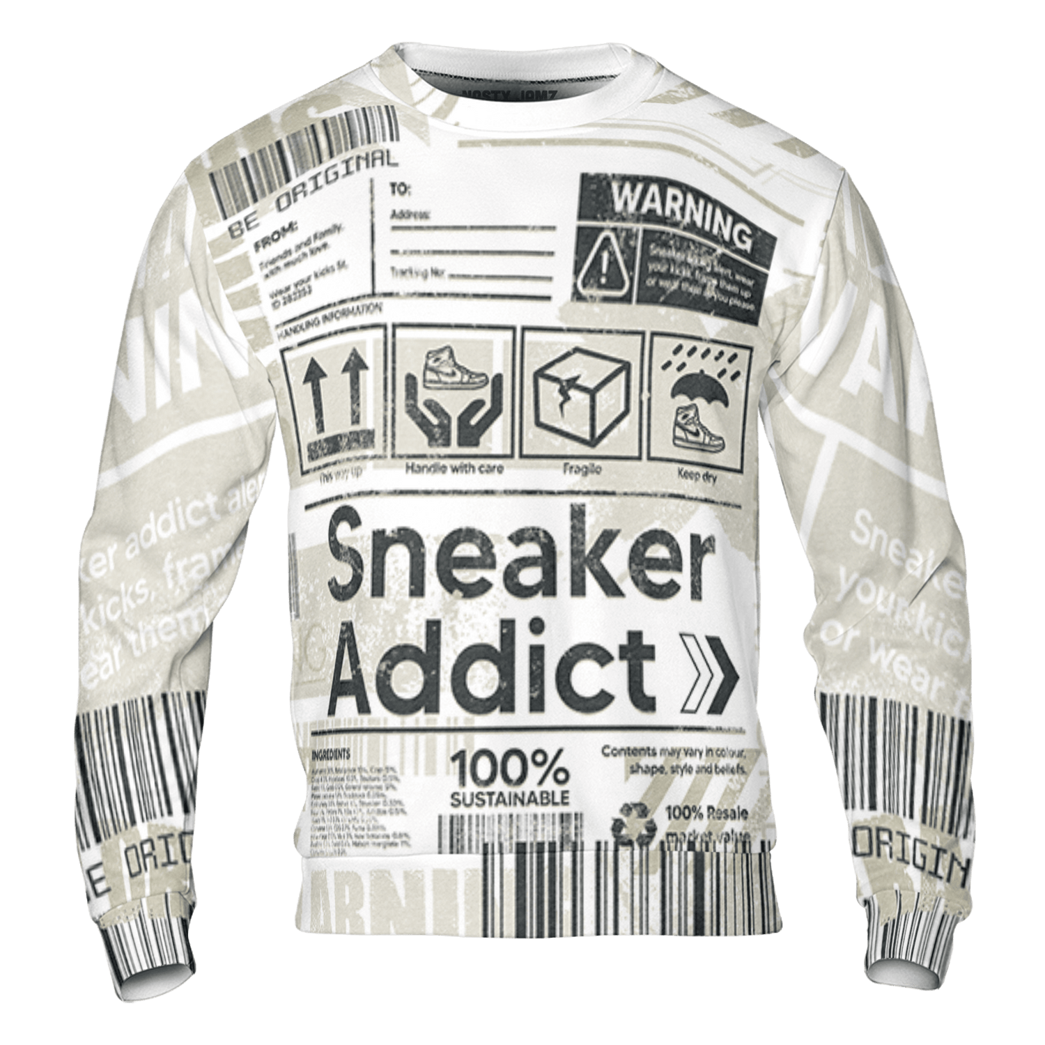 Gratitude 11s Sweatshirt Match Sneaker Addict 3D All-Over Print Warning - NastyJamz