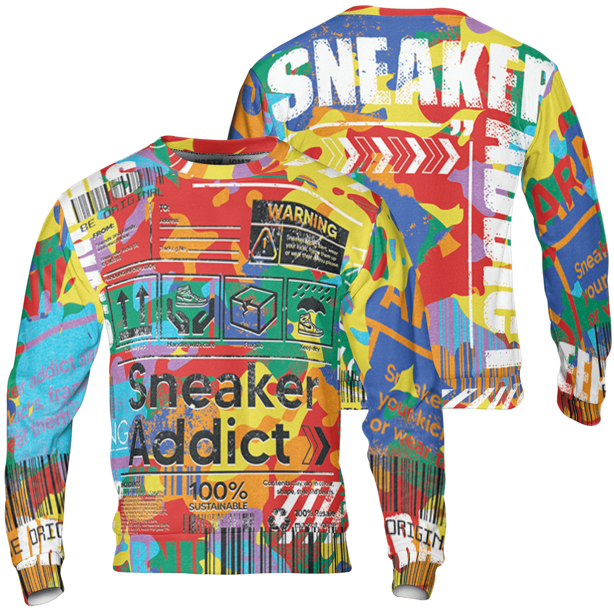 Mid GS Six Championships 1s Sweatshirt Match Sneaker Addict 3D All-Over Print Warning - NastyJamz