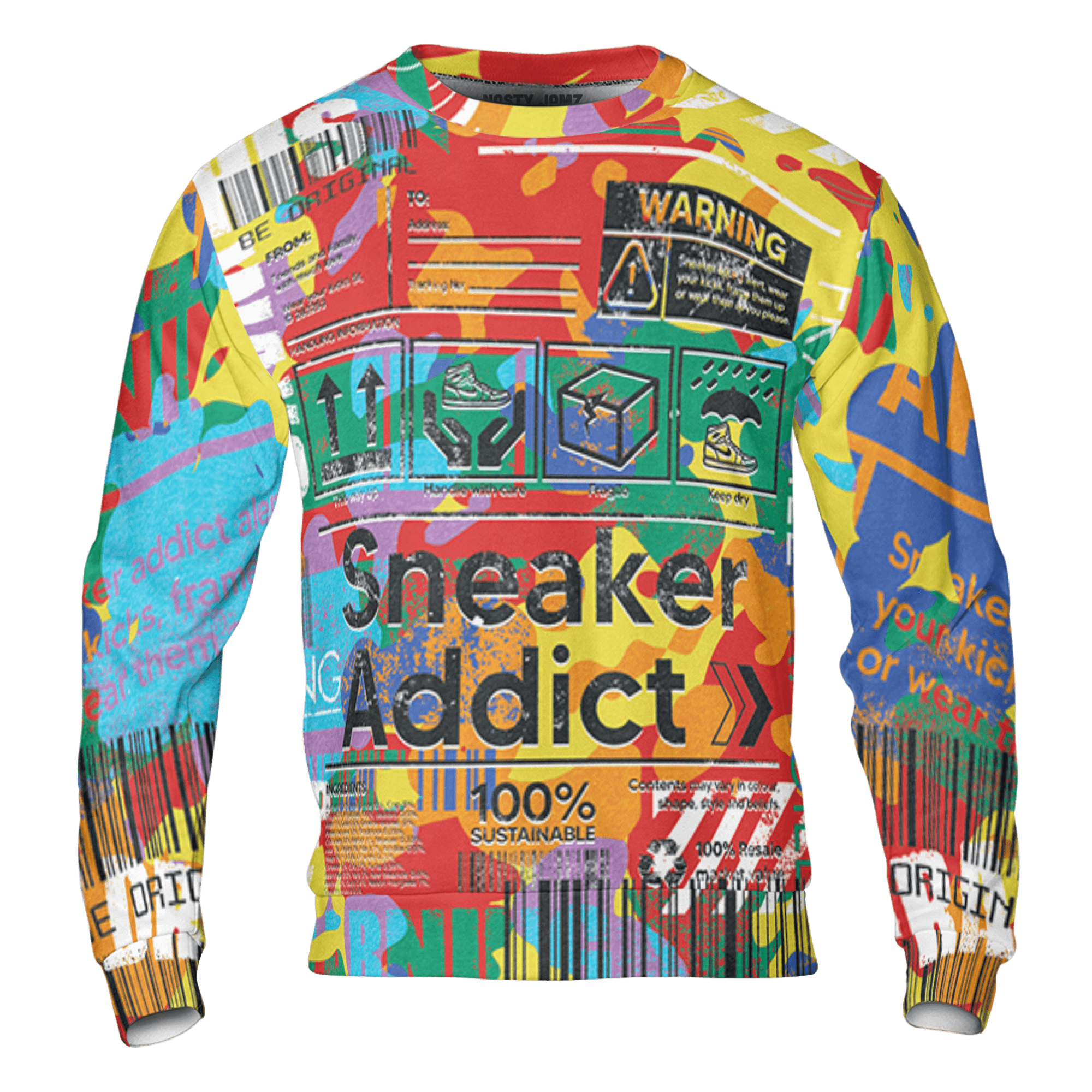 Mid GS Six Championships 1s Sweatshirt Match Sneaker Addict 3D All-Over Print Warning - NastyJamz