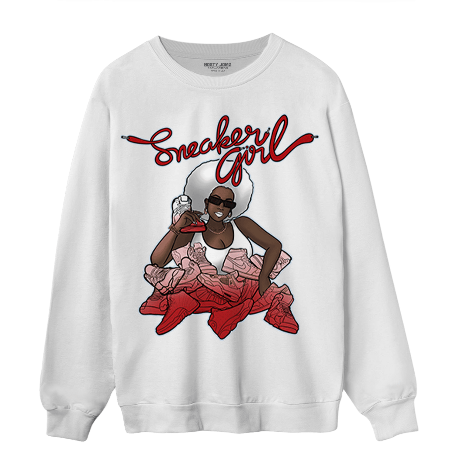 Cherry 11s Sweatshirt Match Sneaker Girl - NastyJamz