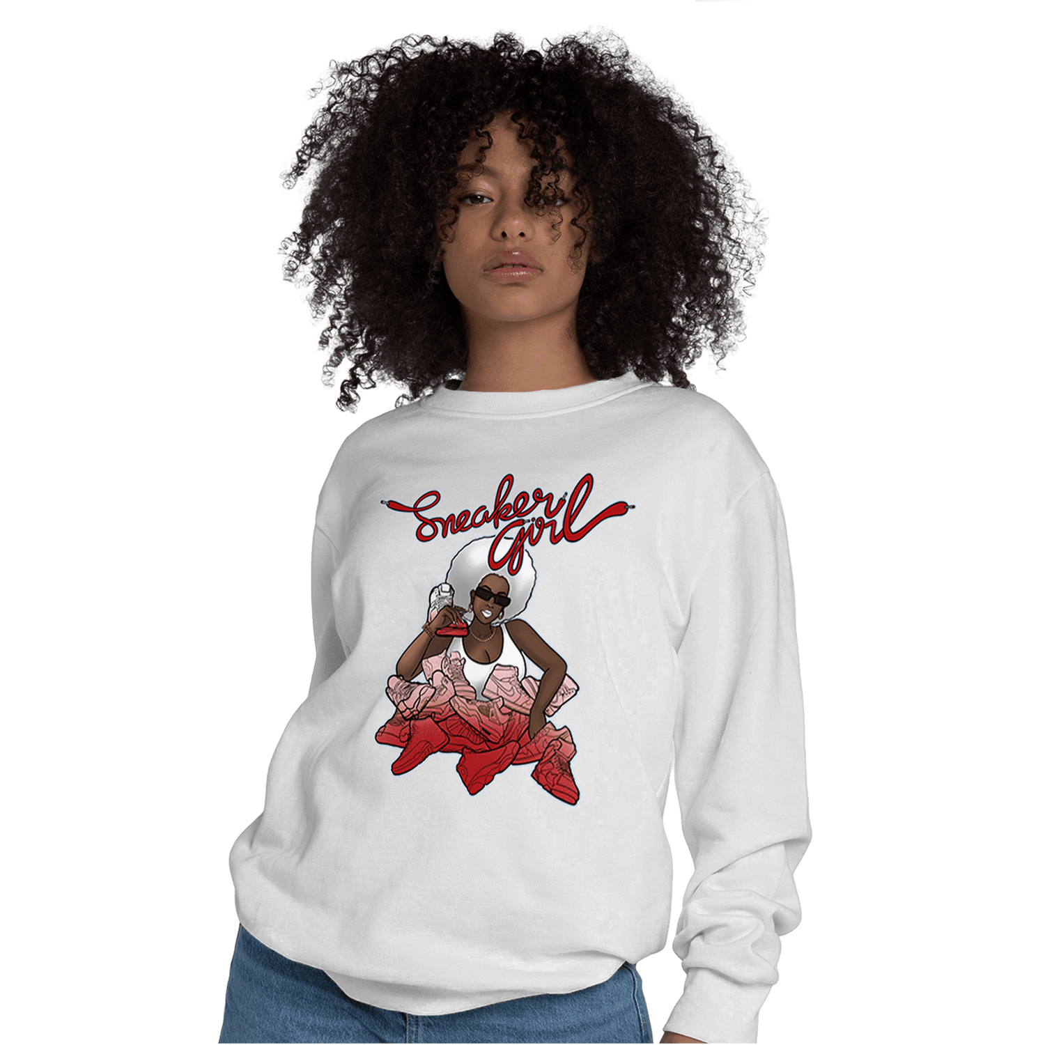 Cherry 11s Sweatshirt Match Sneaker Girl - NastyJamz