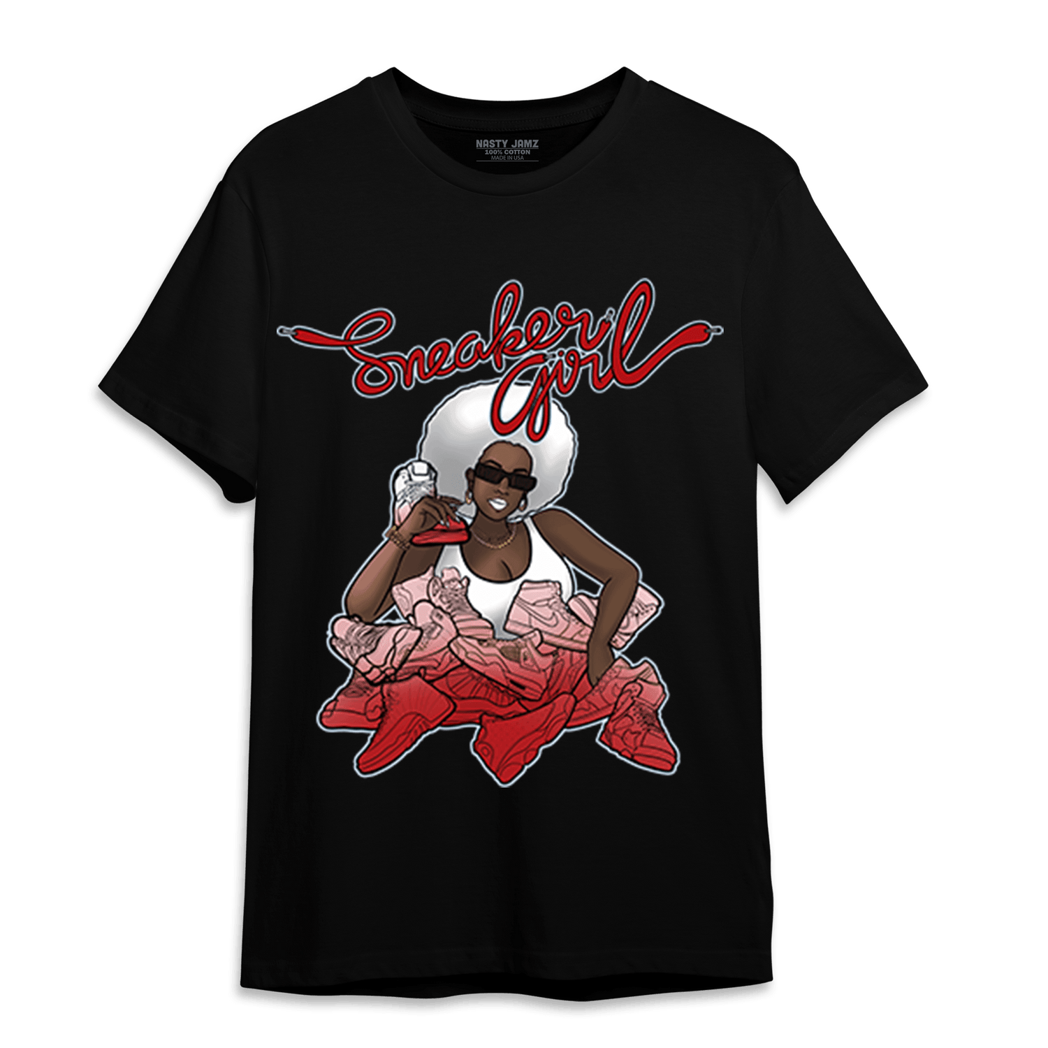 Cherry 11s T Shirt Match Sneaker Girl - NastyJamz