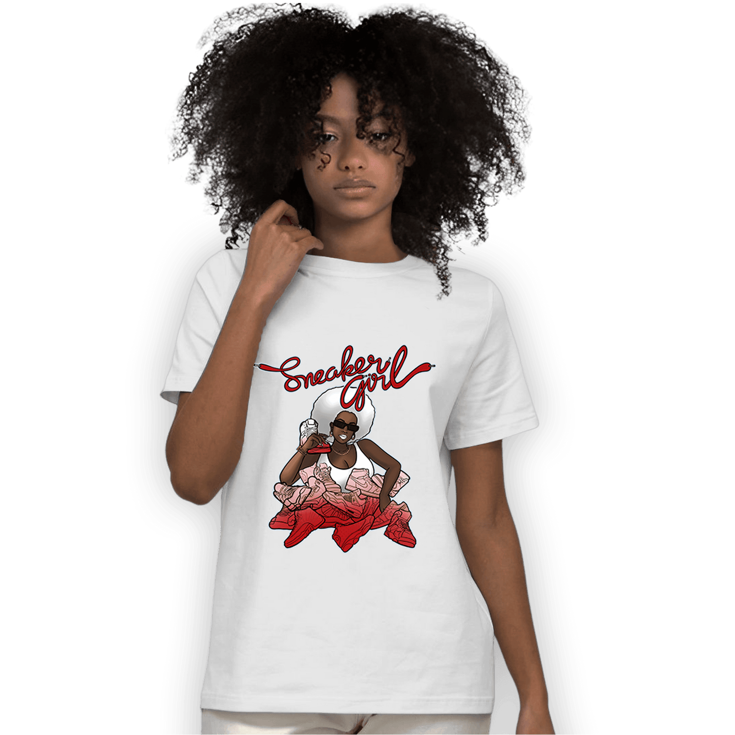 Cherry 11s T Shirt Match Sneaker Girl - NastyJamz