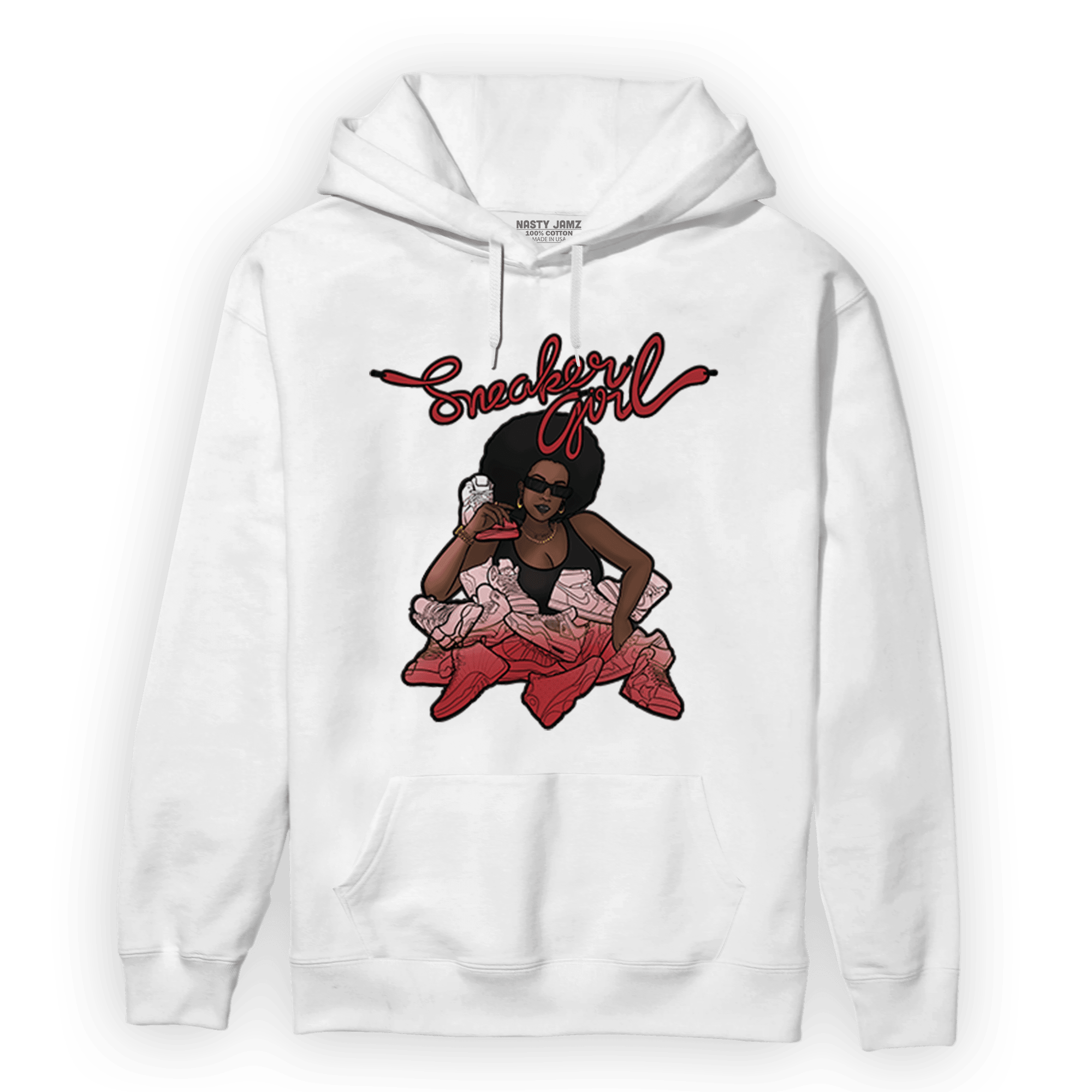 Cherry 12s Hoodie Match Sneaker Girl - NastyJamz