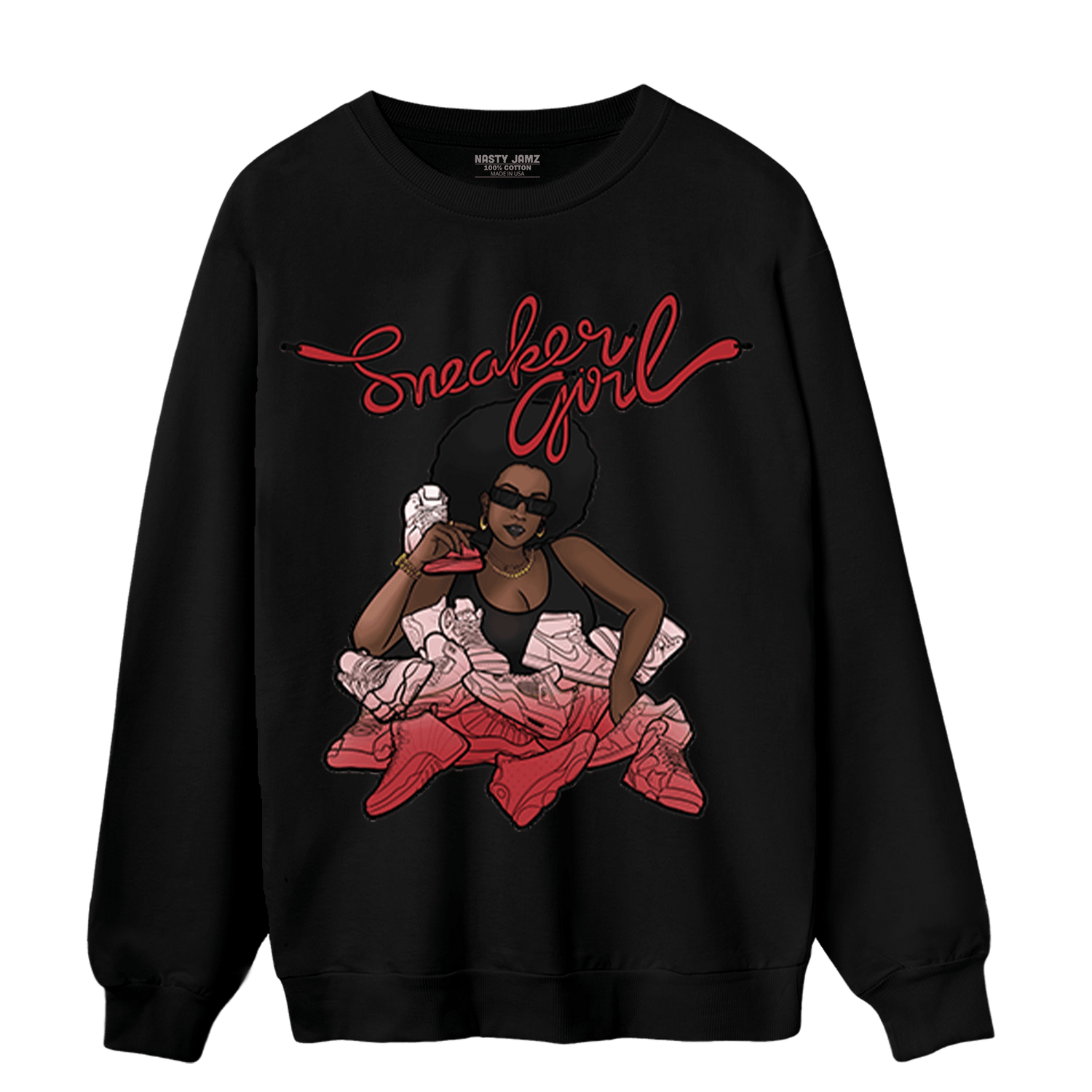 Cherry 12s Sweatshirt Match Sneaker Girl - NastyJamz