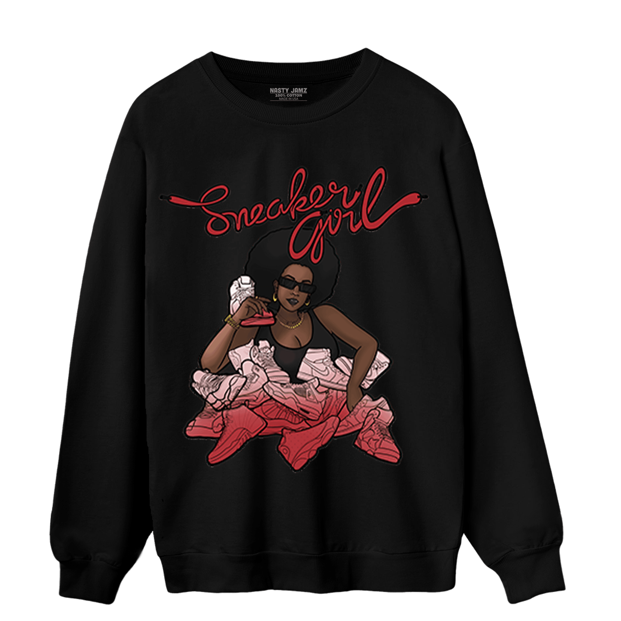 Cherry 12s Sweatshirt Match Sneaker Girl - NastyJamz