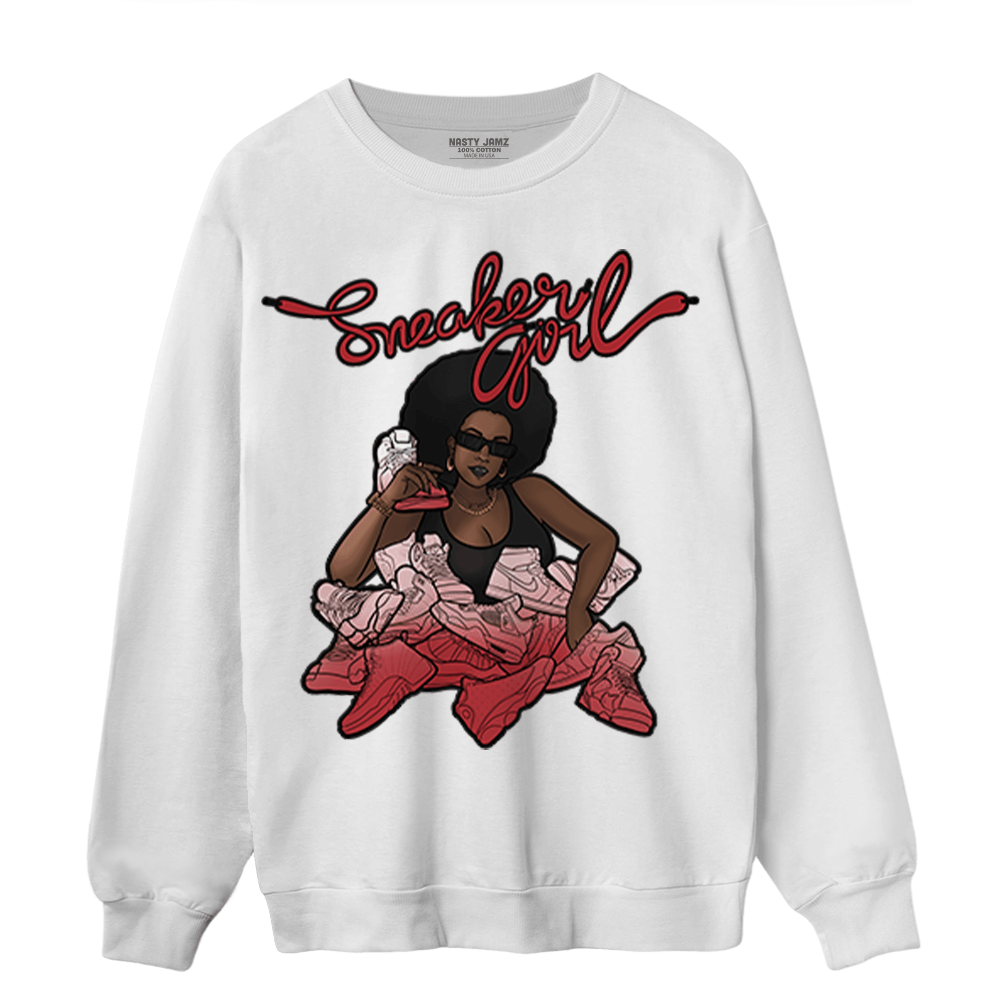 Cherry 12s Sweatshirt Match Sneaker Girl - NastyJamz