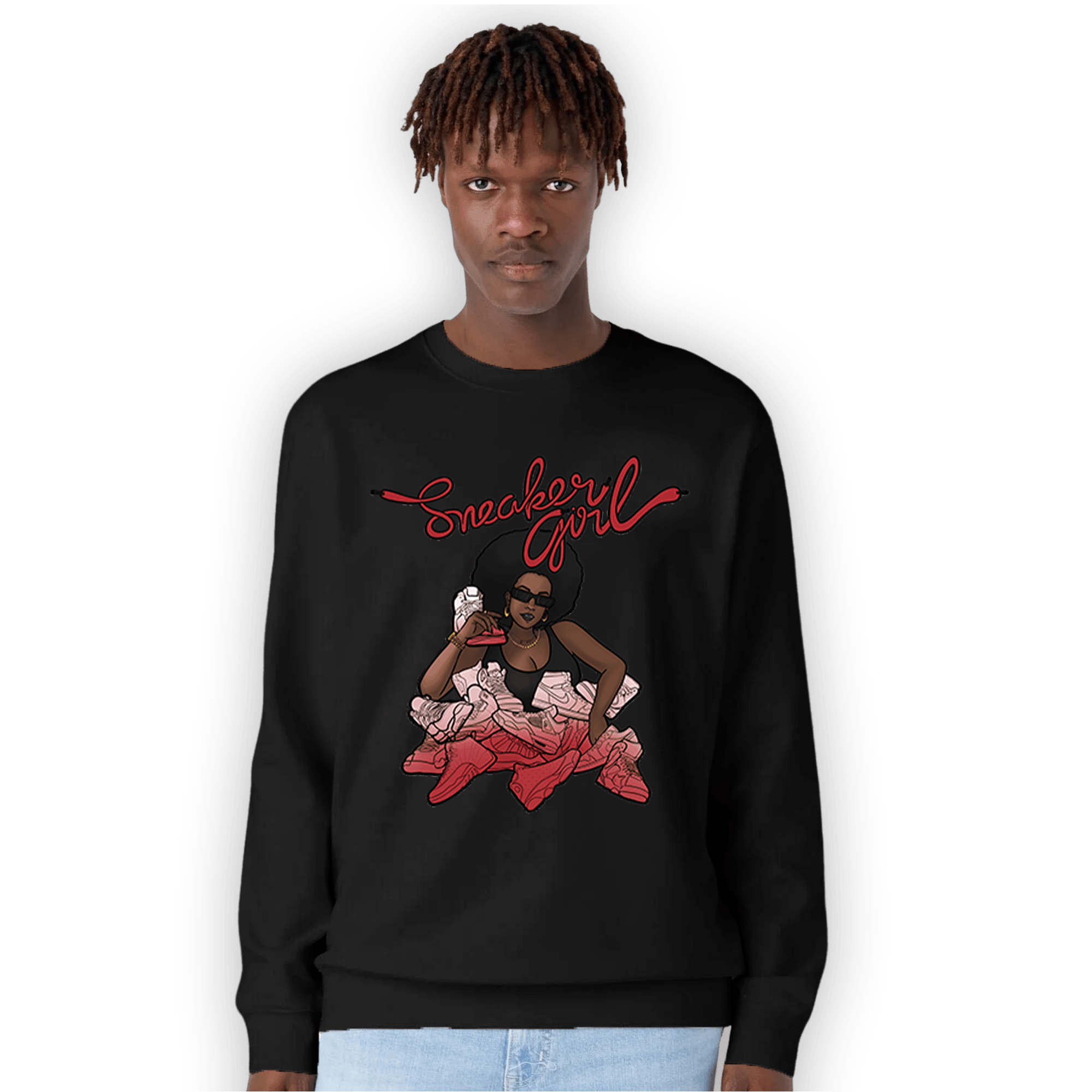 Cherry 12s Sweatshirt Match Sneaker Girl - NastyJamz