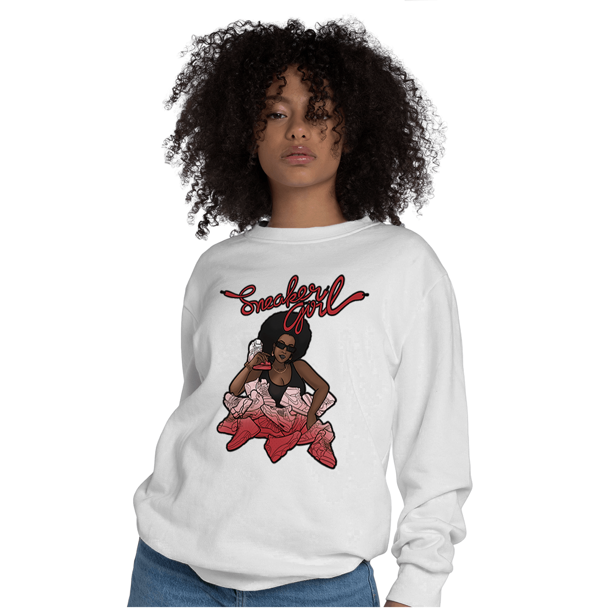 Cherry 12s Sweatshirt Match Sneaker Girl - NastyJamz