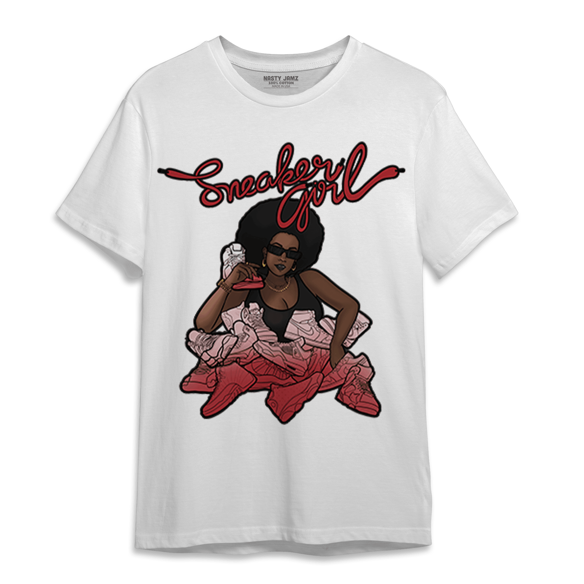 Cherry 12s T Shirt Match Sneaker Girl - NastyJamz