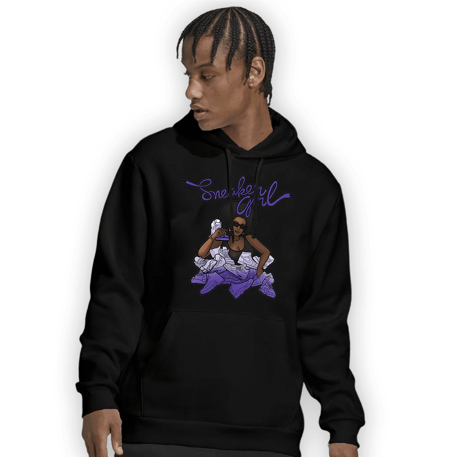 Field Purple 12s Hoodie Match Sneaker Girl - NastyJamz