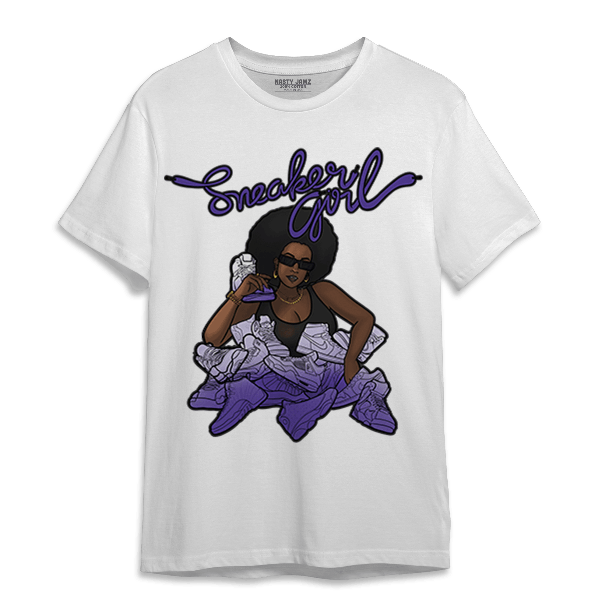 Field Purple 12s T Shirt Match Sneaker Girl - NastyJamz