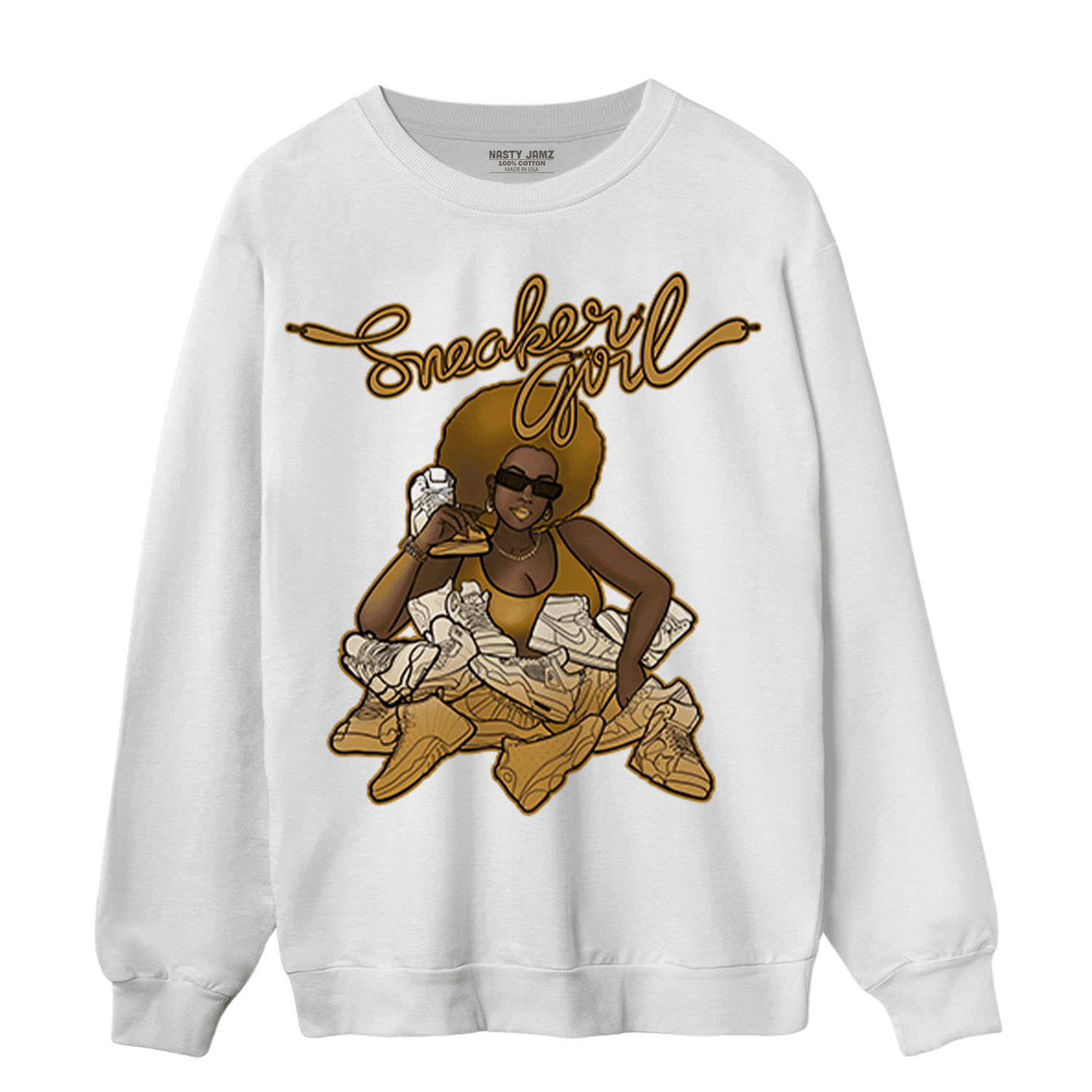 Wheat 13s Sweatshirt Match Sneaker Girl - NastyJamz