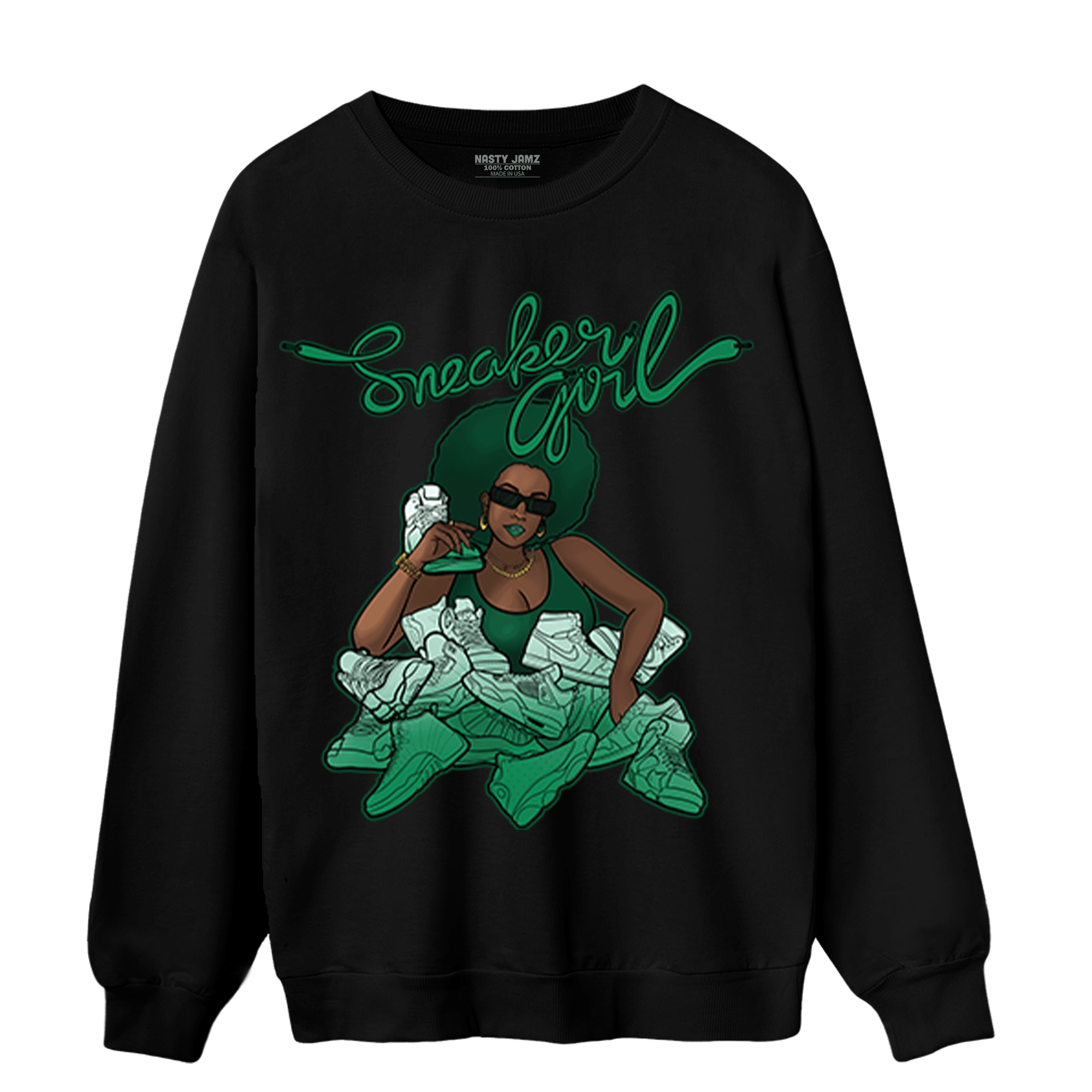 Celtic Lucky Green 1s Sweatshirt Match Sneaker Girl - NastyJamz