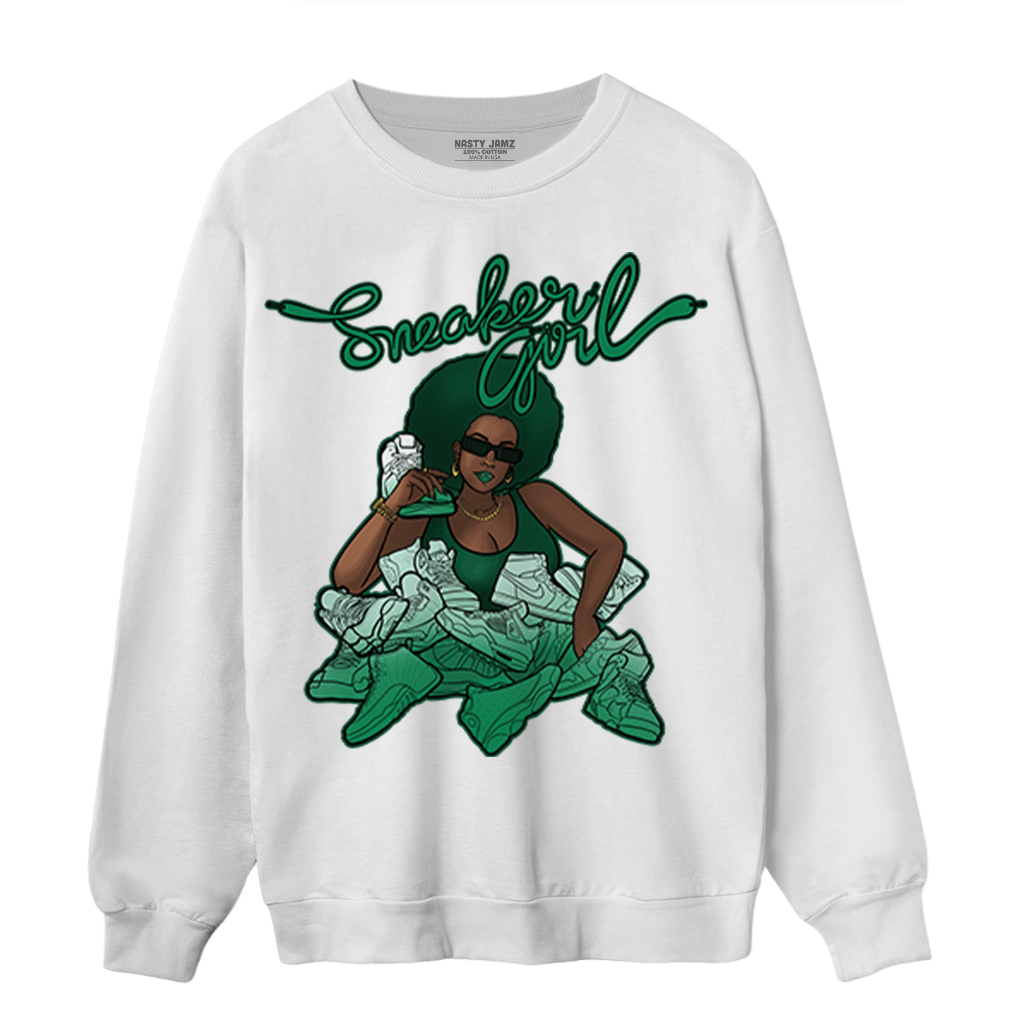 Celtic Lucky Green 1s Sweatshirt Match Sneaker Girl - NastyJamz