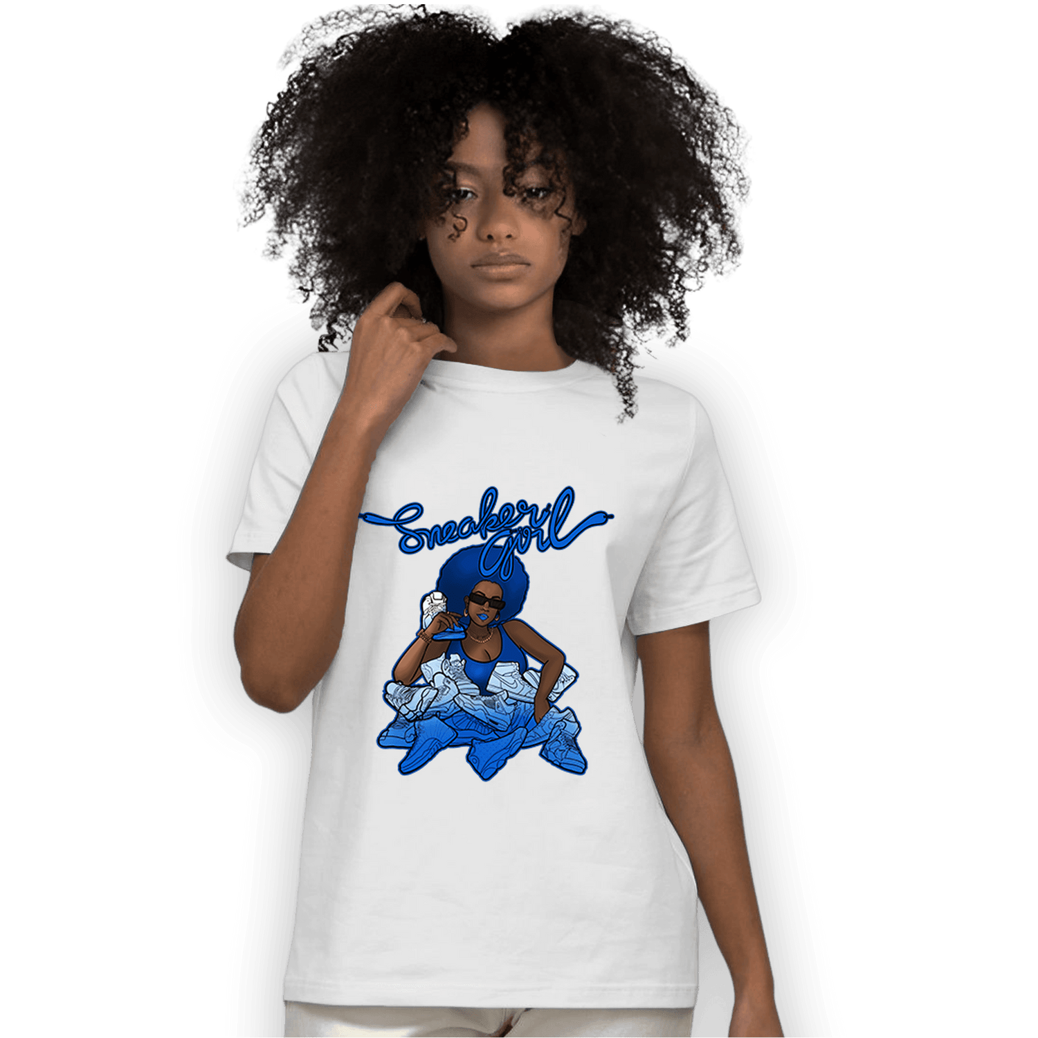 Royal Reimagined 1s T Shirt Match Sneaker Girl - NastyJamz