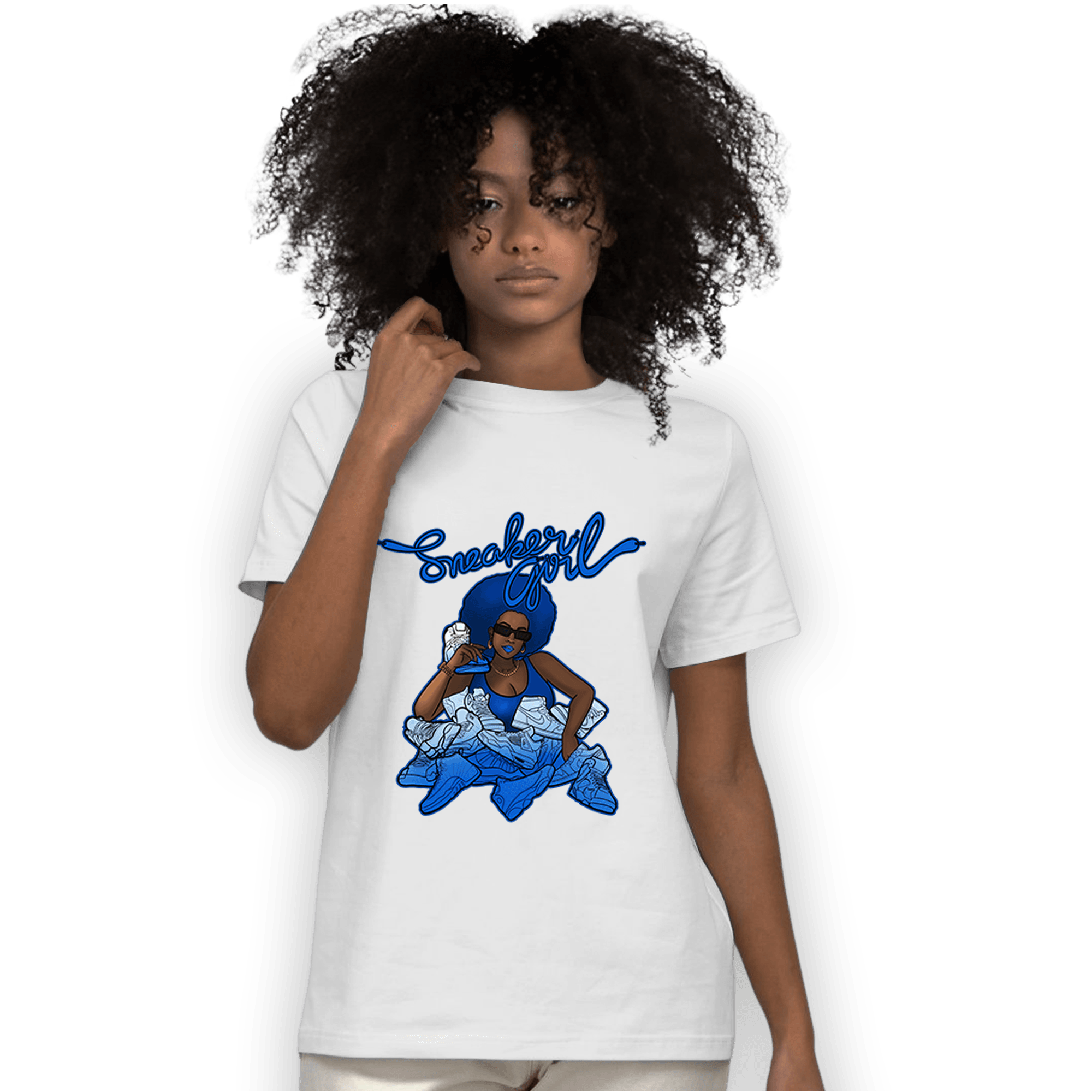 Royal Reimagined 1s T Shirt Match Sneaker Girl - NastyJamz