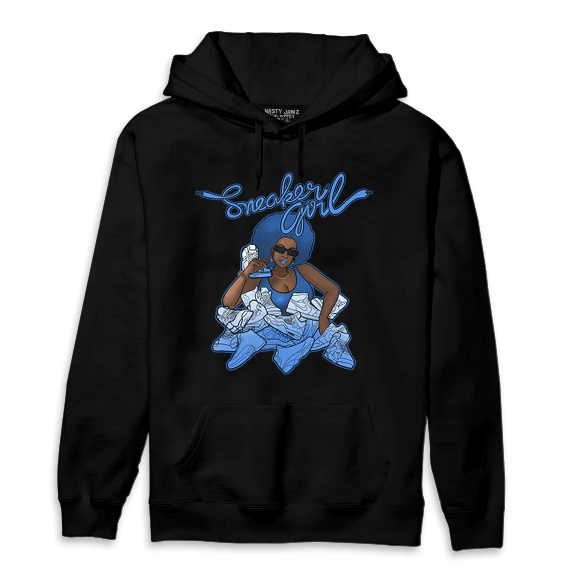 University Blue Toe 1s Hoodie Match Sneaker Girl - NastyJamz