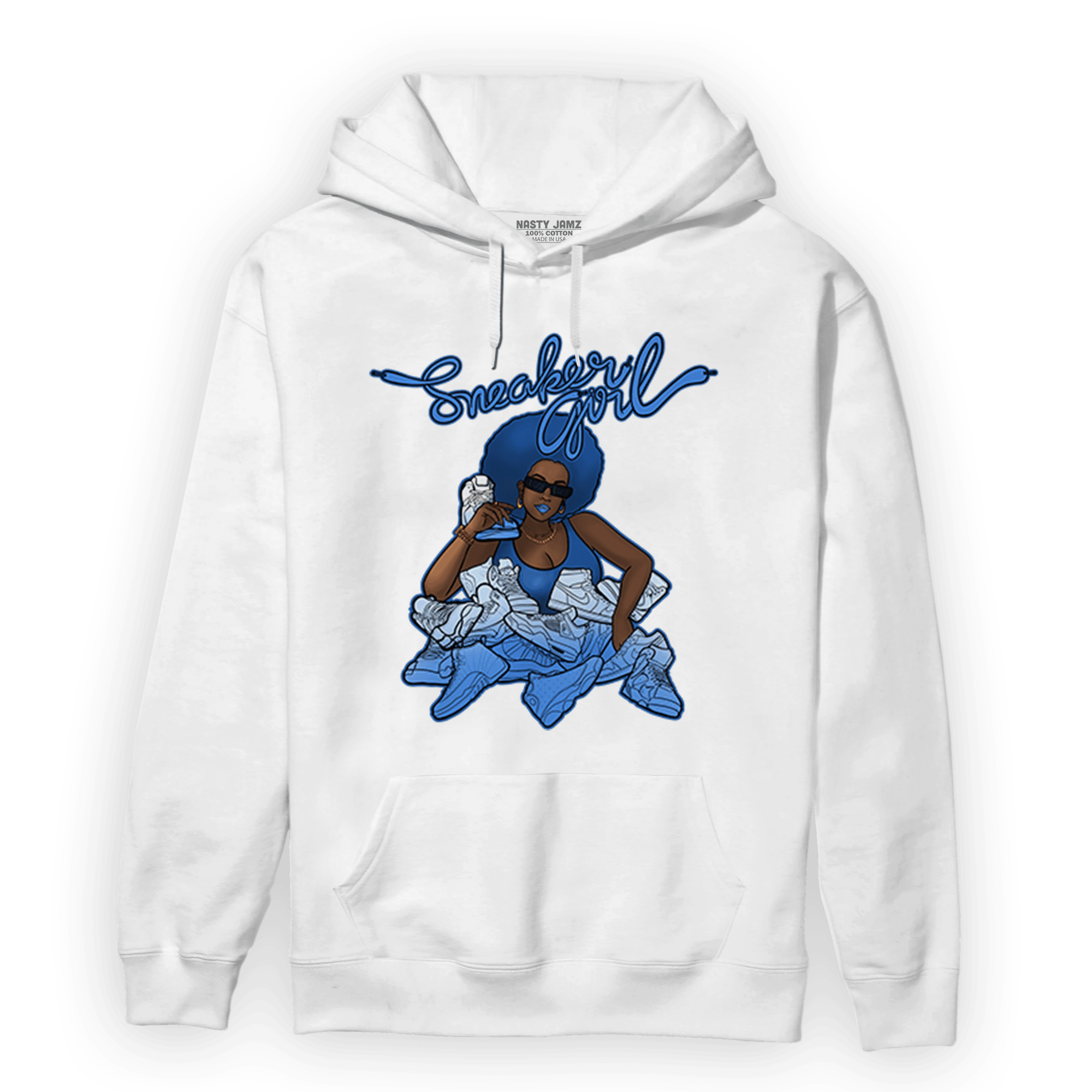 University Blue Toe 1s Hoodie Match Sneaker Girl - NastyJamz