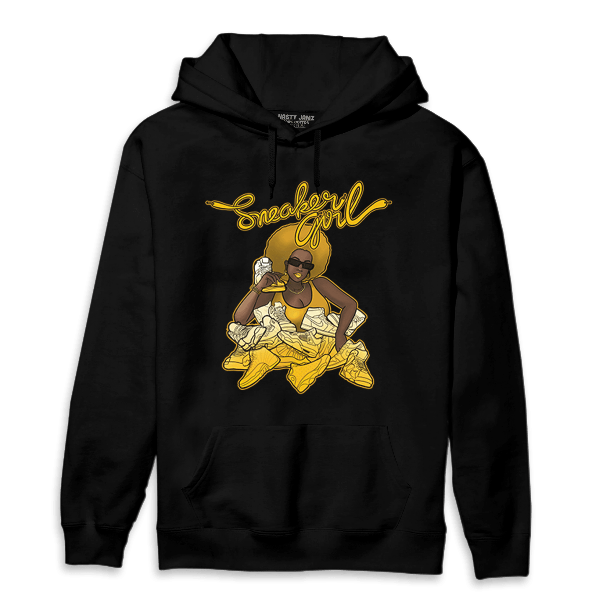 Yellow Ochre 1s Hoodie Match Sneaker Girl - NastyJamz