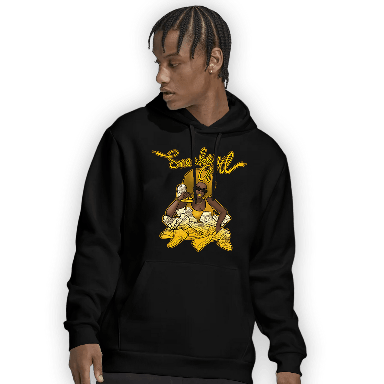Yellow Ochre 1s Hoodie Match Sneaker Girl - NastyJamz
