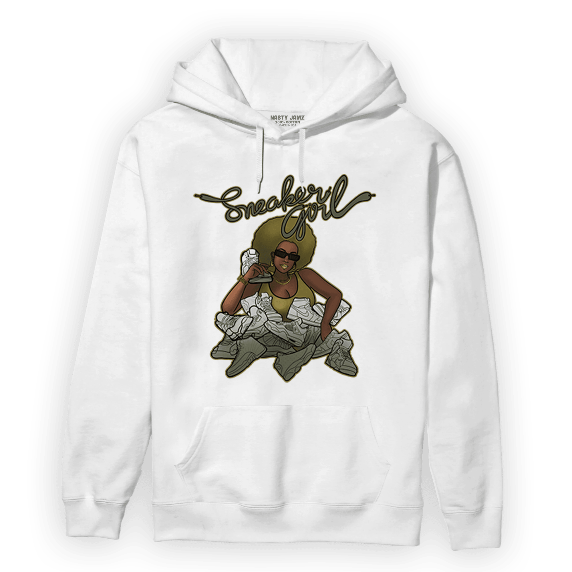 SE Craft Medium Olive 4s Hoodie Match Sneaker Girl - NastyJamz