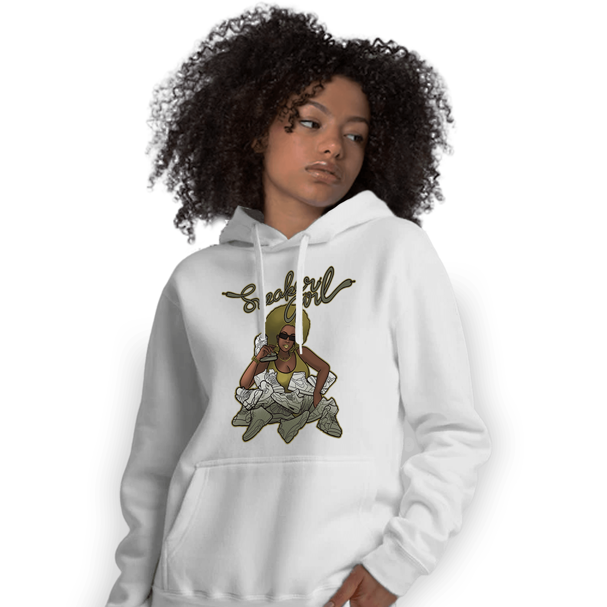 SE Craft Medium Olive 4s Hoodie Match Sneaker Girl - NastyJamz