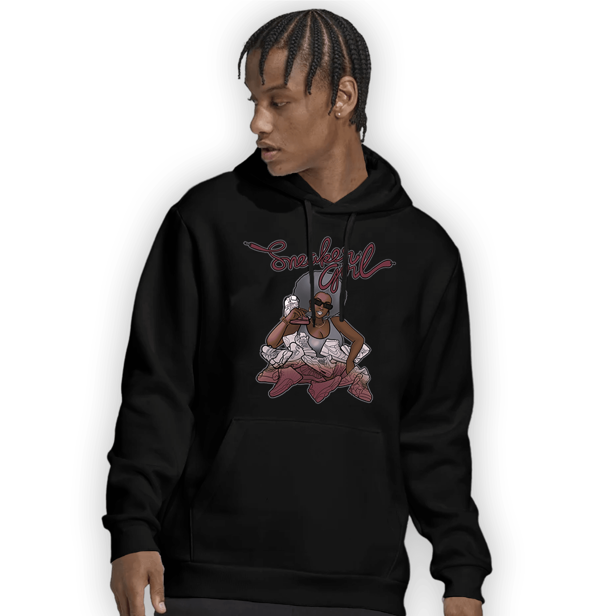Burgundy 5s Hoodie Match Sneaker Girl - NastyJamz