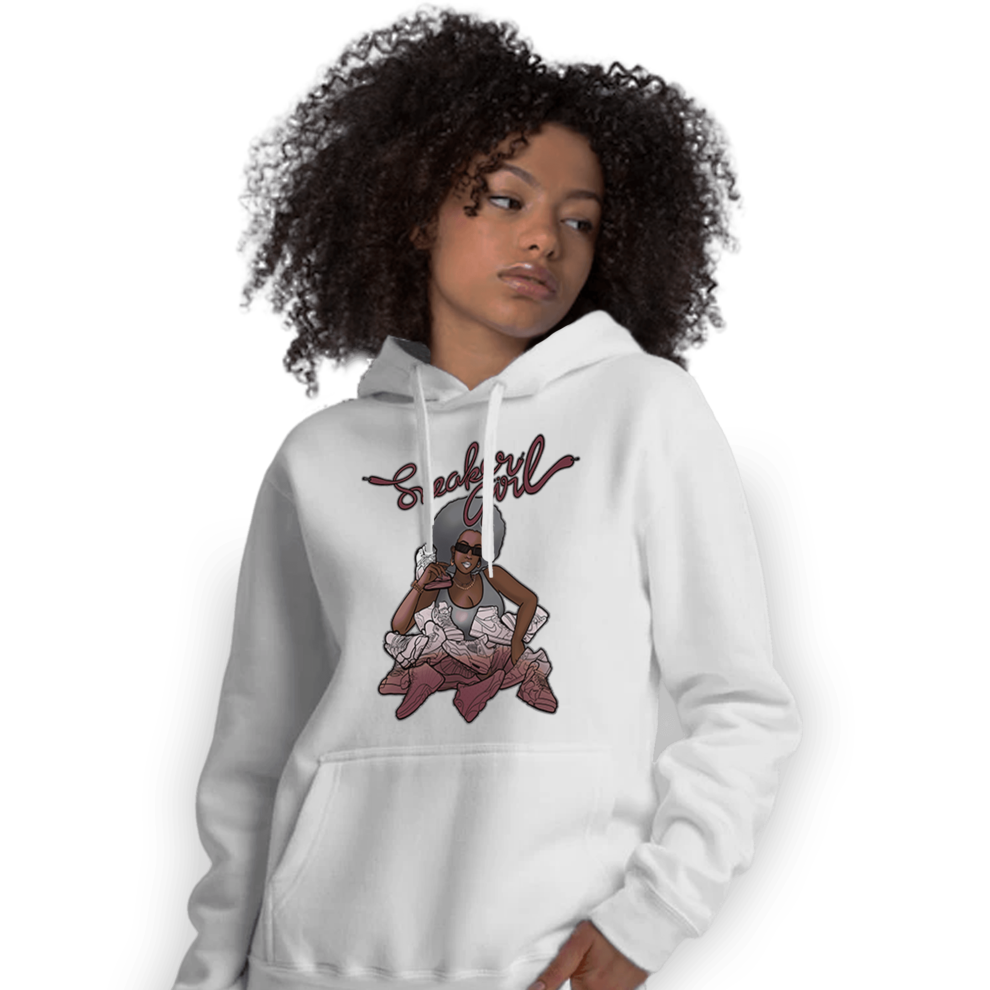 Burgundy 5s Hoodie Match Sneaker Girl - NastyJamz