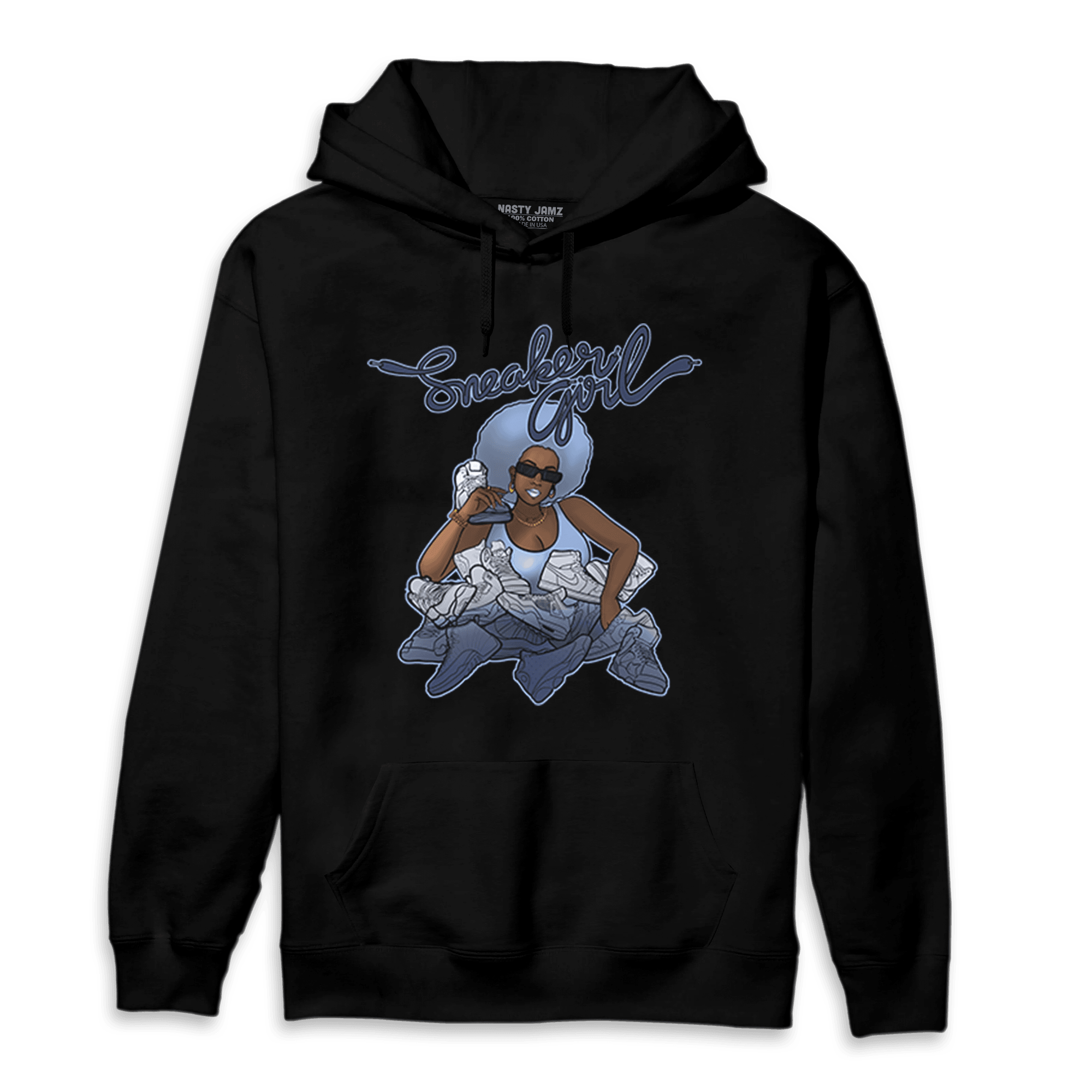 Midnight Navy 5s Hoodie Match Sneaker Girl - NastyJamz