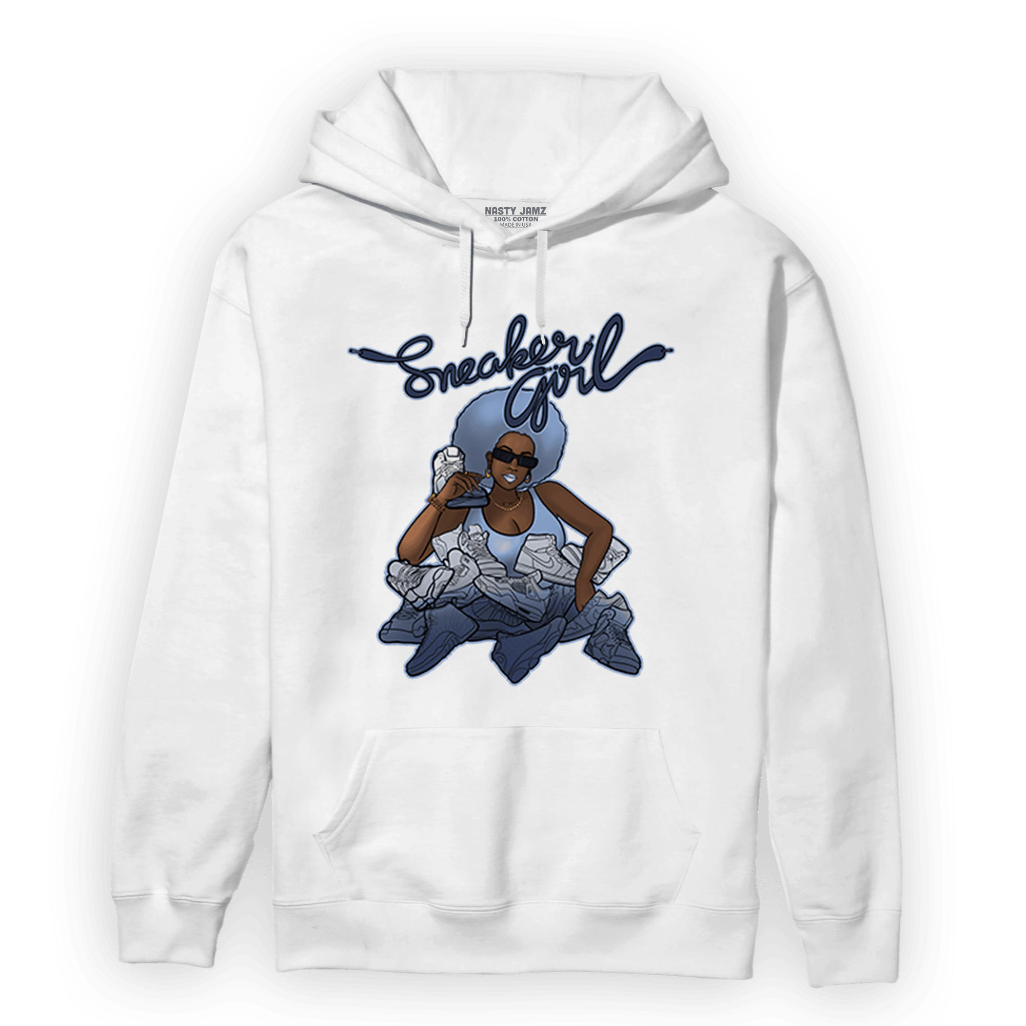 Midnight Navy 5s Hoodie Match Sneaker Girl - NastyJamz