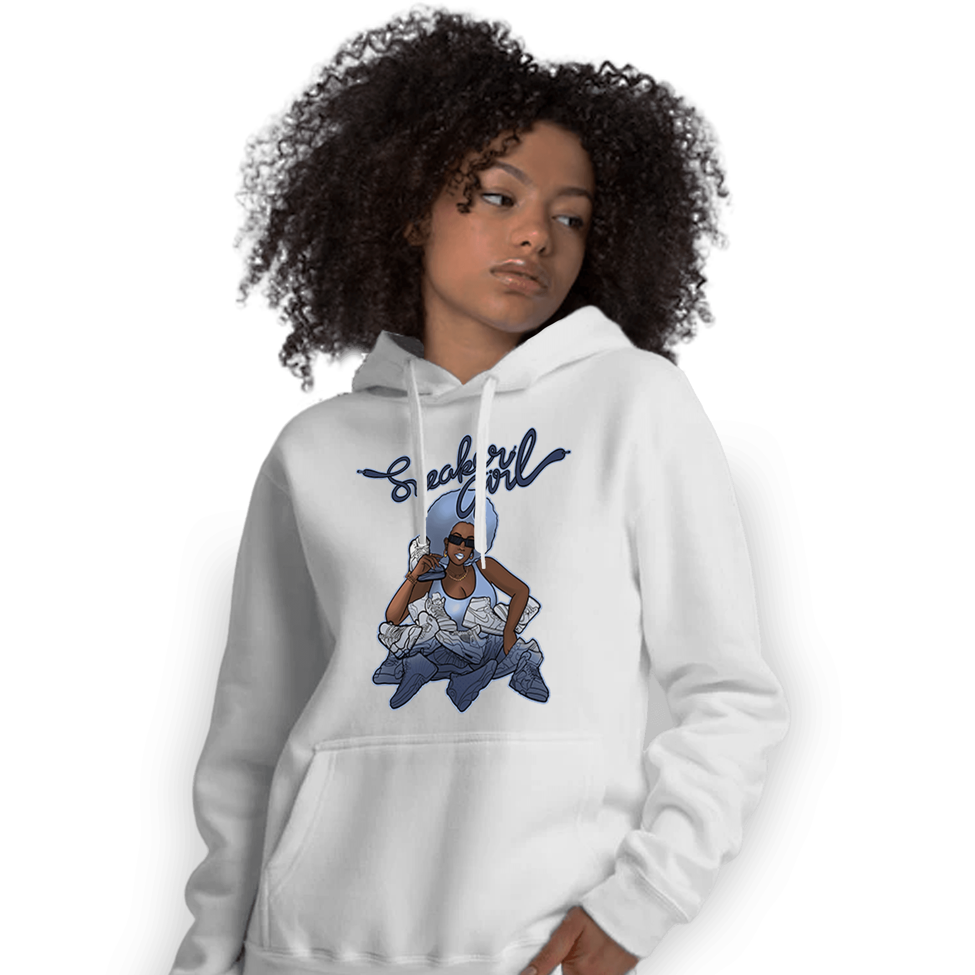 Midnight Navy 5s Hoodie Match Sneaker Girl - NastyJamz