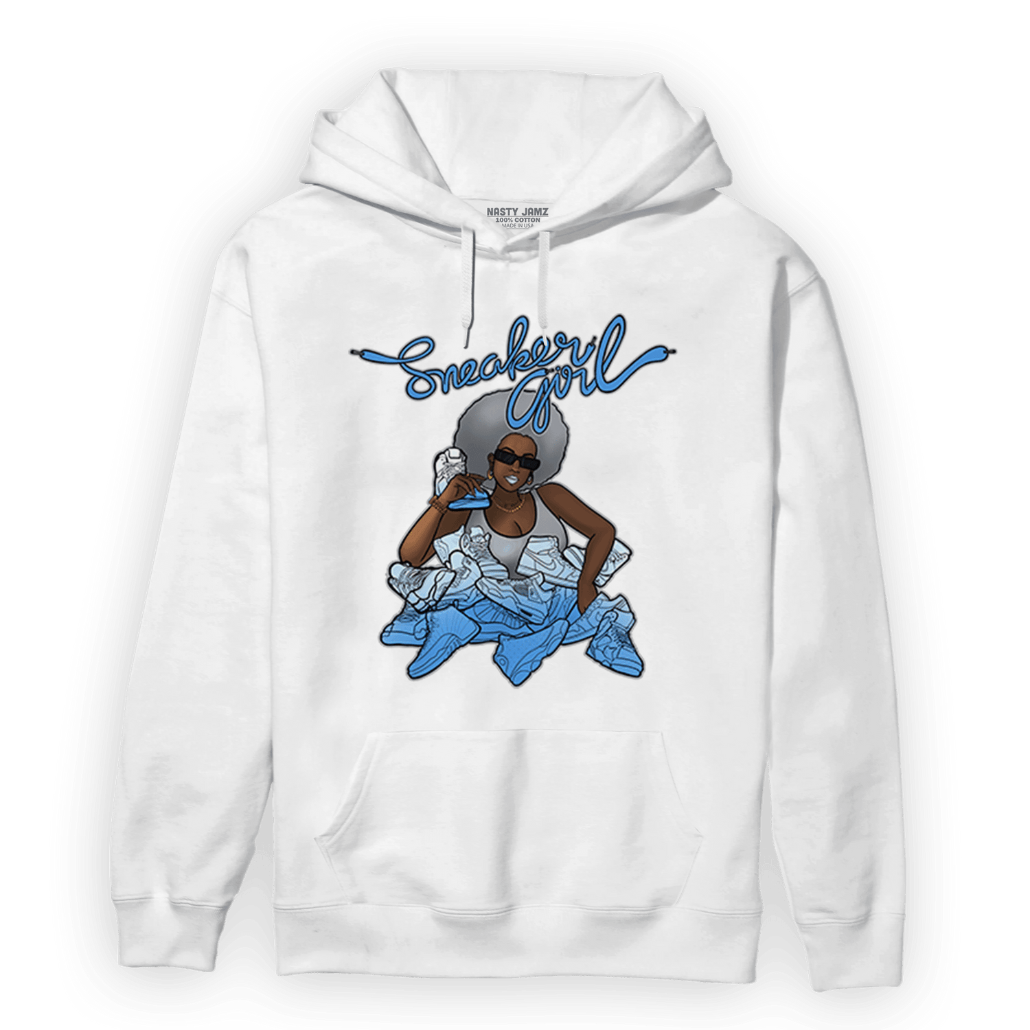 University Blue 5s Hoodie Match Sneaker Girl - NastyJamz