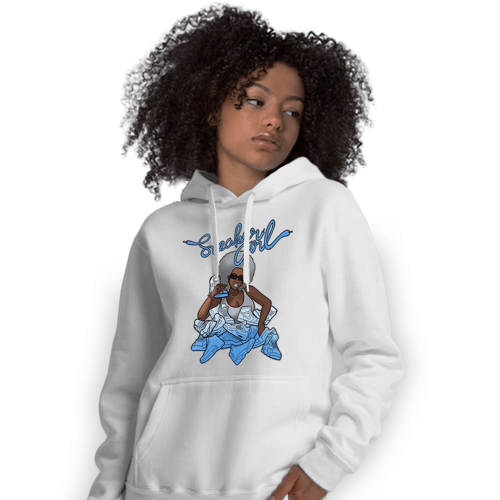 University Blue 5s Hoodie Match Sneaker Girl - NastyJamz