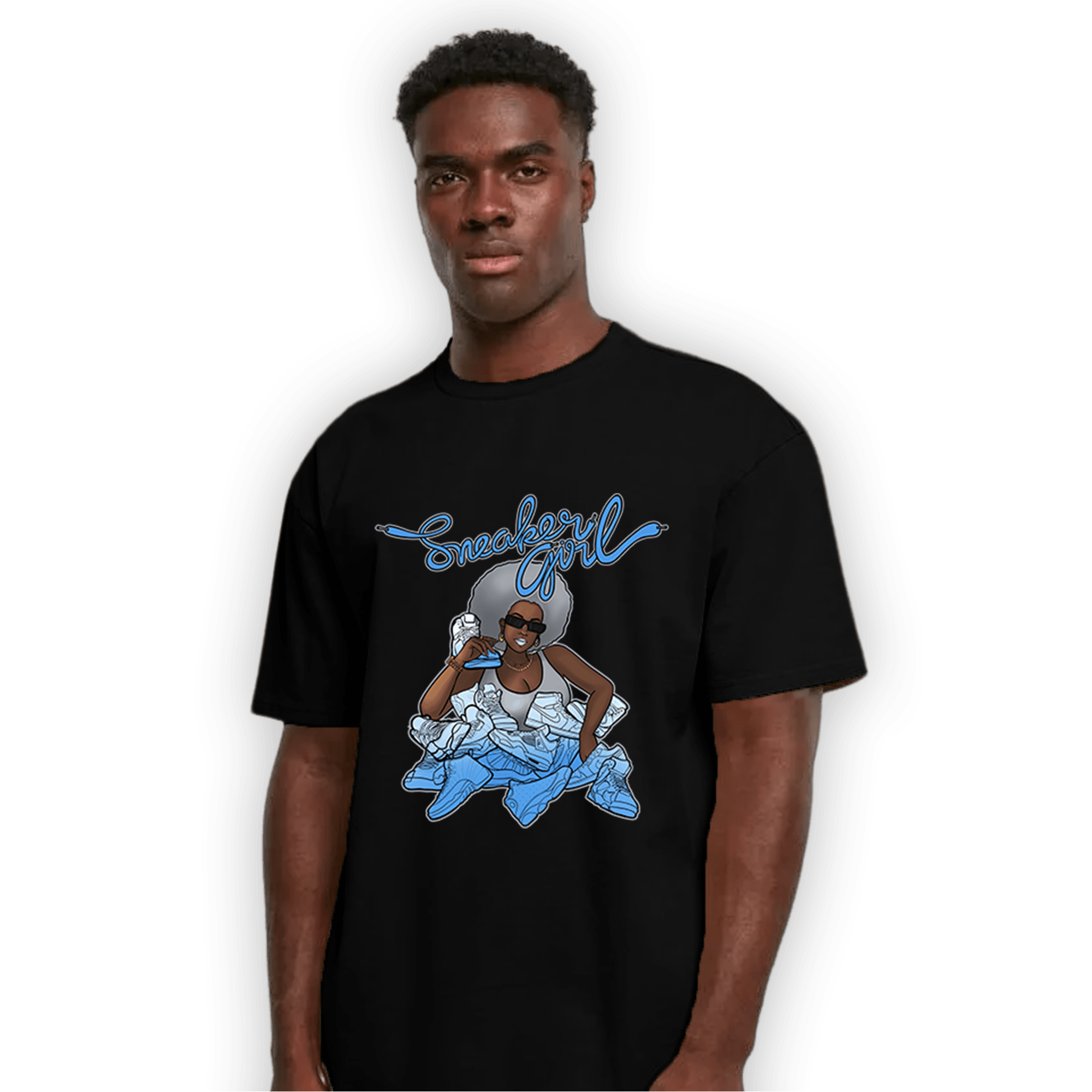University Blue 5s T Shirt Match Sneaker Girl - NastyJamz