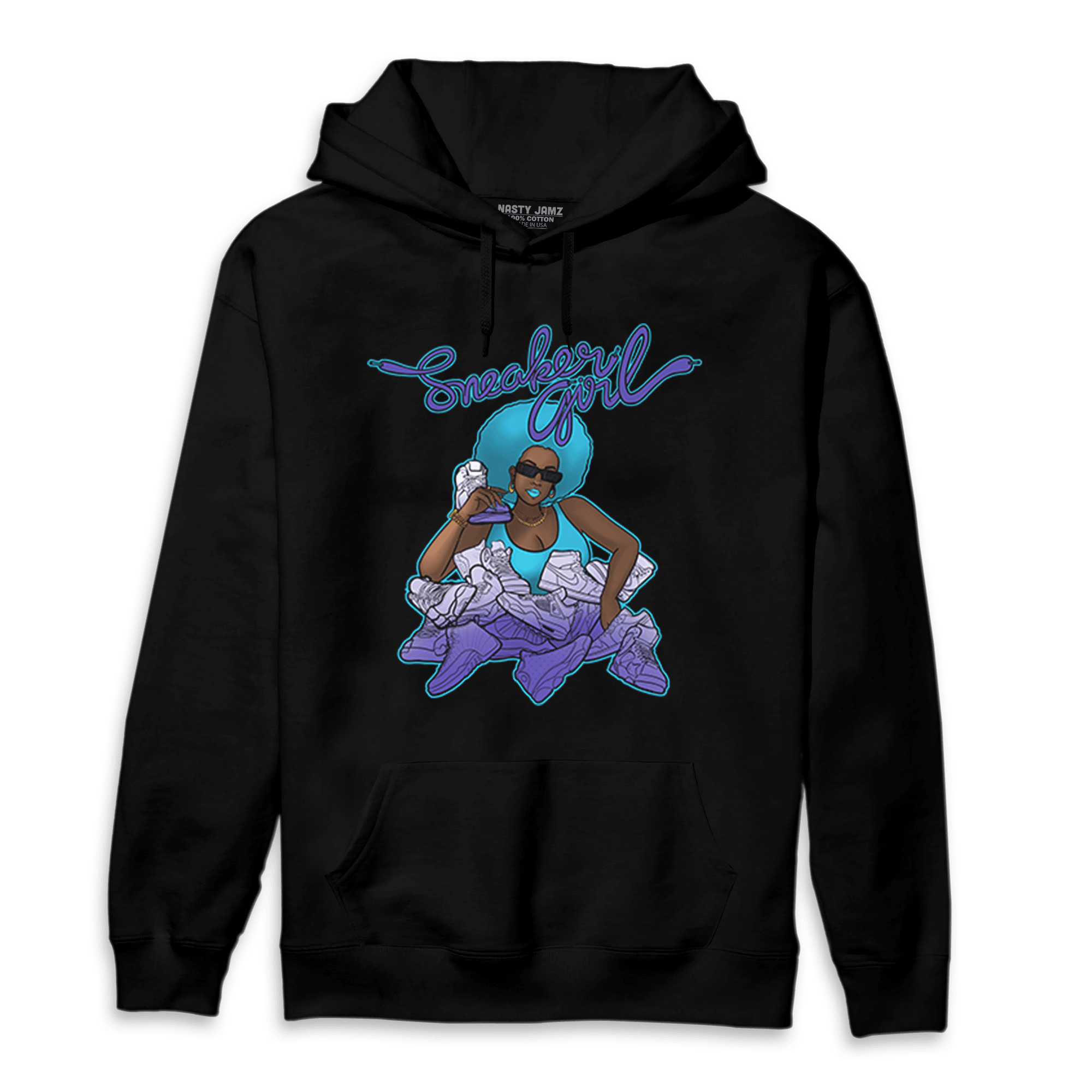 Aqua 6s Hoodie Match Sneaker Girl - NastyJamz